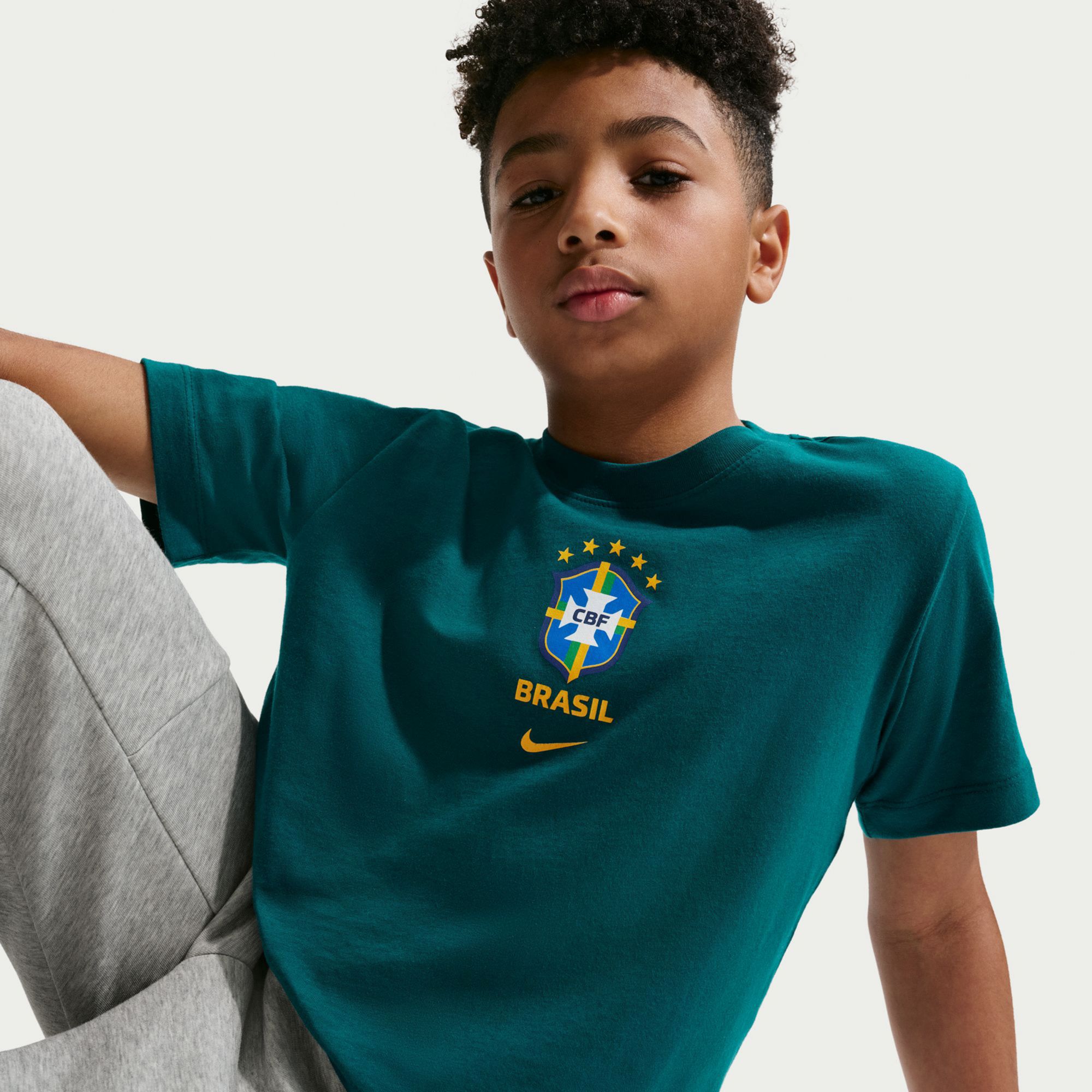 Nike Youth Brazil 2026 Home Crest T-Shirt product image