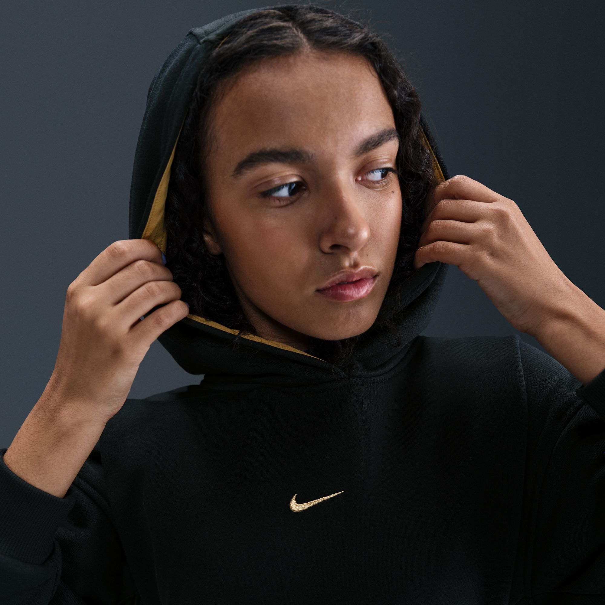 Nike Girls' Club Fleece Oversized Satin Shine Hoodie product image