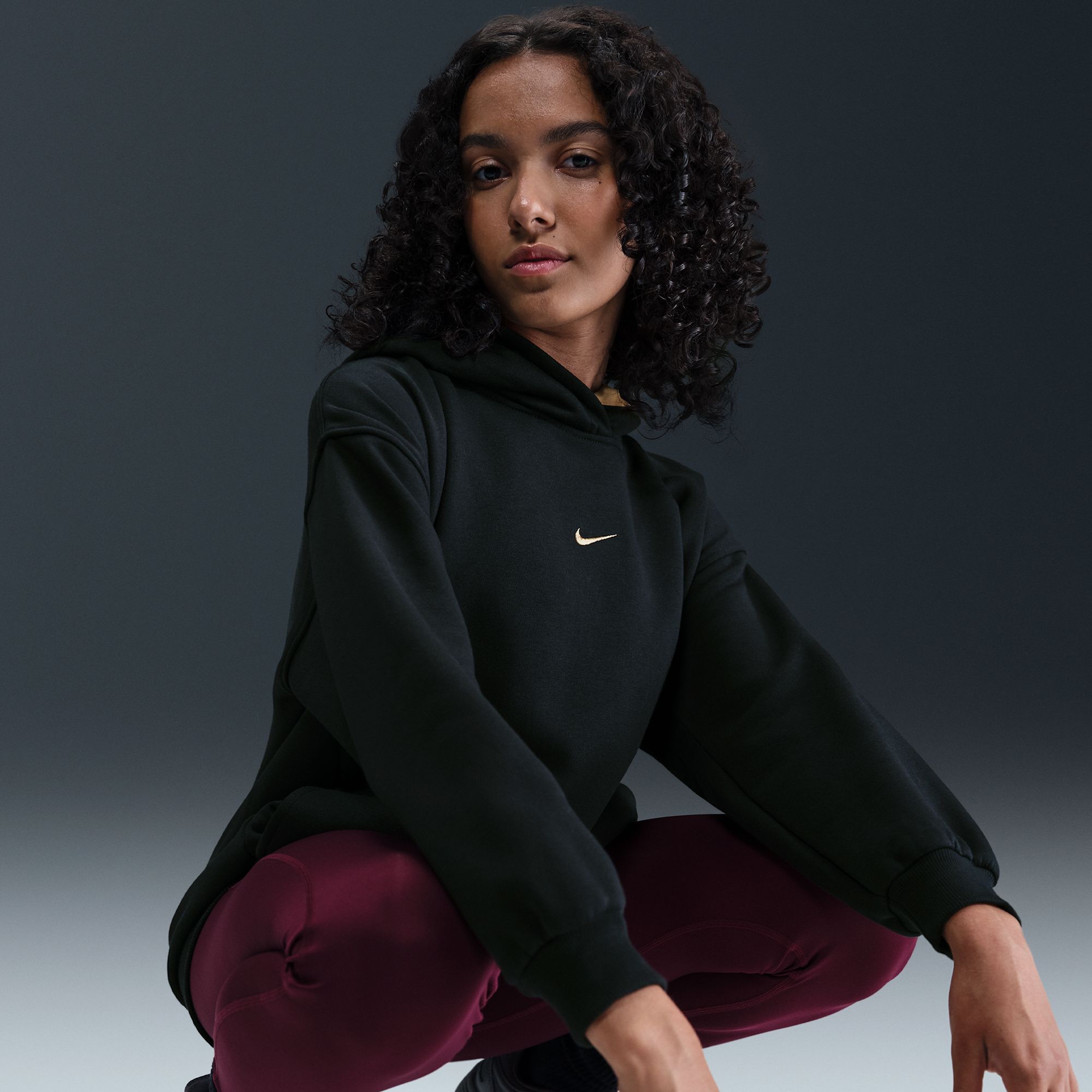 Nike Girls' Club Fleece Oversized Satin Shine Hoodie product image
