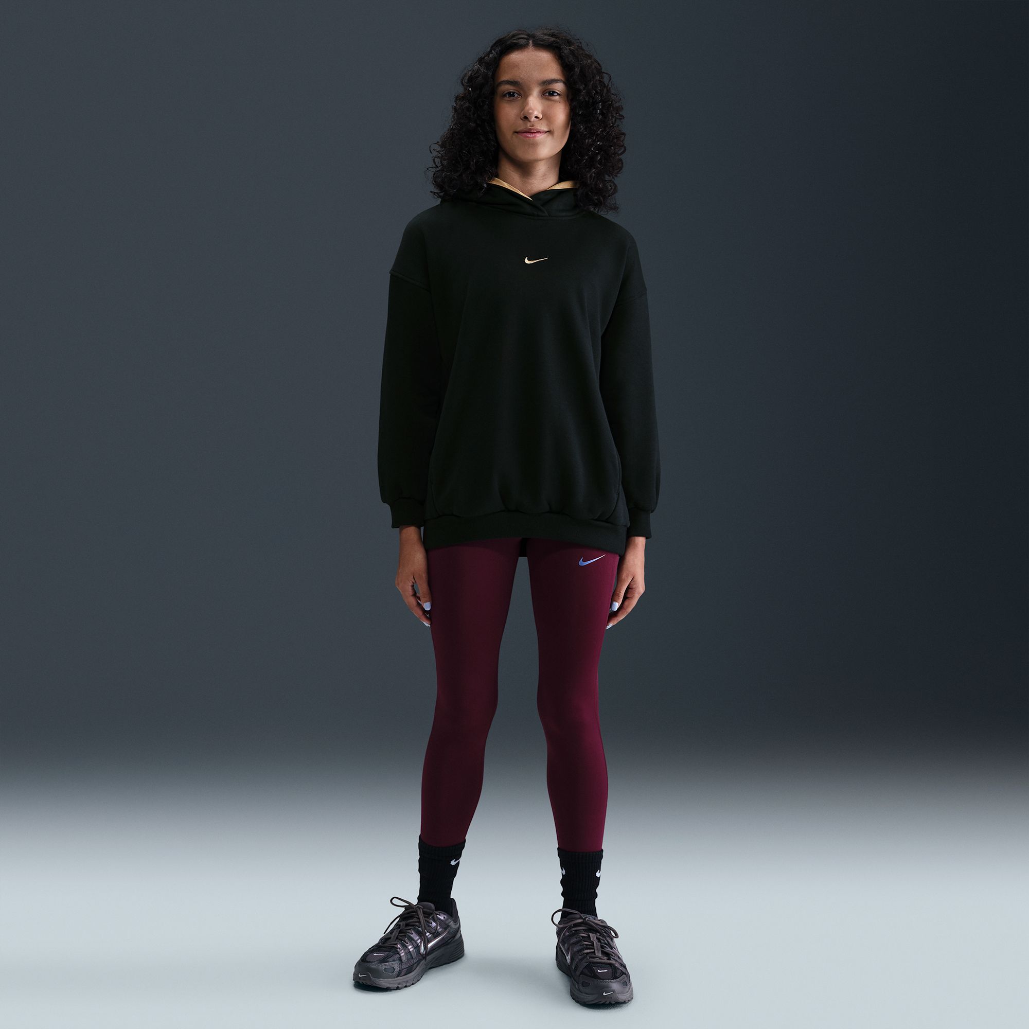 Nike Girls' Club Fleece Oversized Satin Shine Hoodie product image