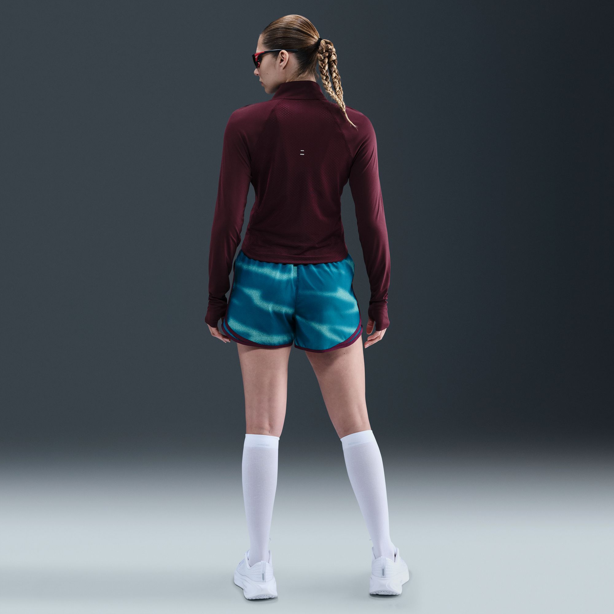 Nike Women's Tempo Dri-FIT Mid-Rise Brief-Lined Running Stripe Shorts product image