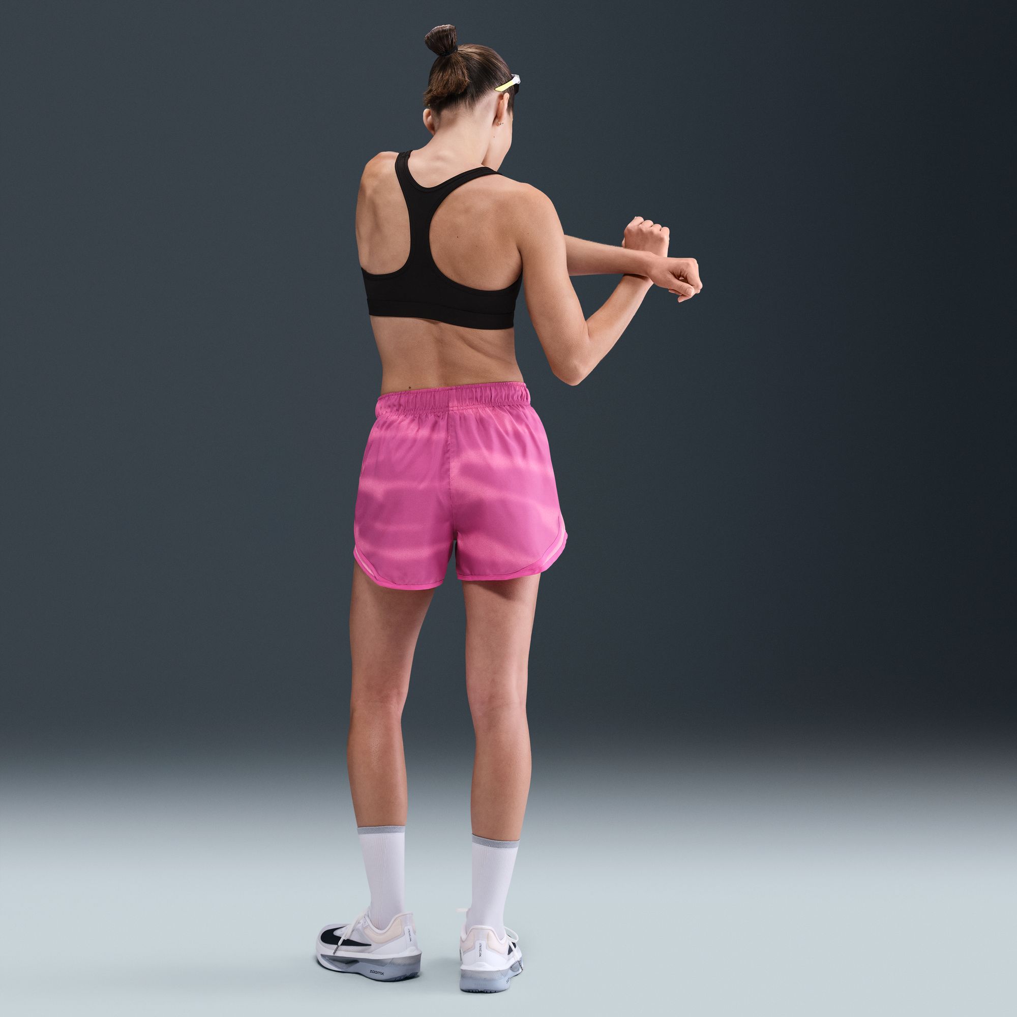 Nike Women's Tempo Dri-FIT Mid-Rise Brief-Lined Running Stripe Shorts product image