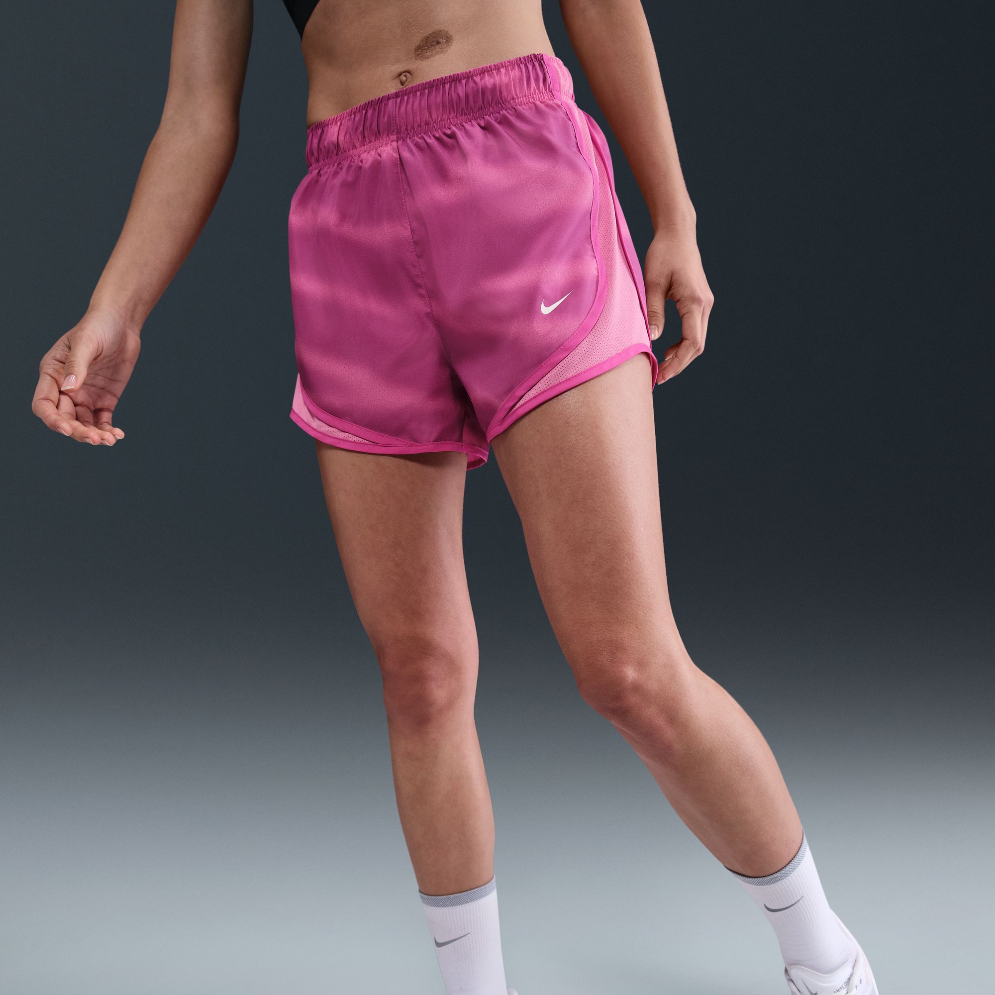 Nike Women's Tempo Dri-FIT Mid-Rise Brief-Lined Running Stripe Shorts product image