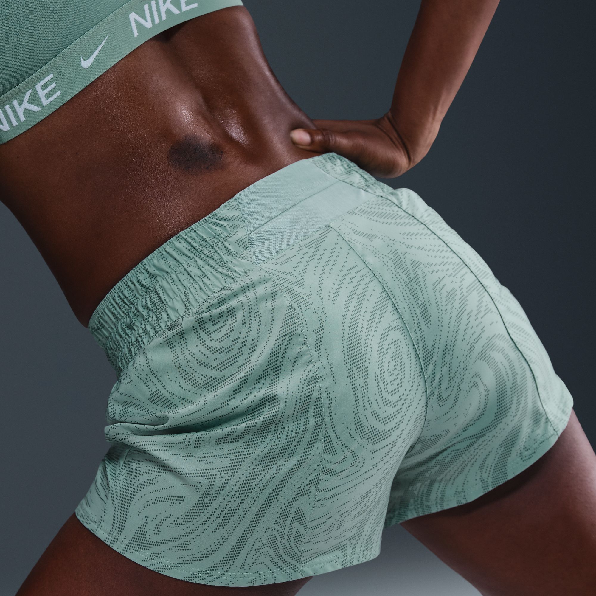 Nike Women's One Dri-FIT Mid-Rise 3" Brief-Lined Printed Shorts product image
