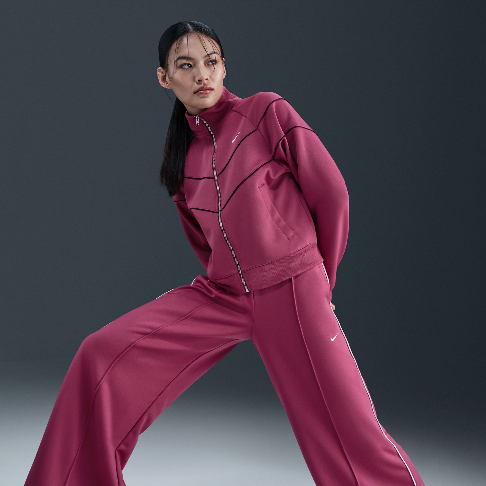 Nike Women's Sportswear Mid-Rise Wide-Leg Track Pants product image