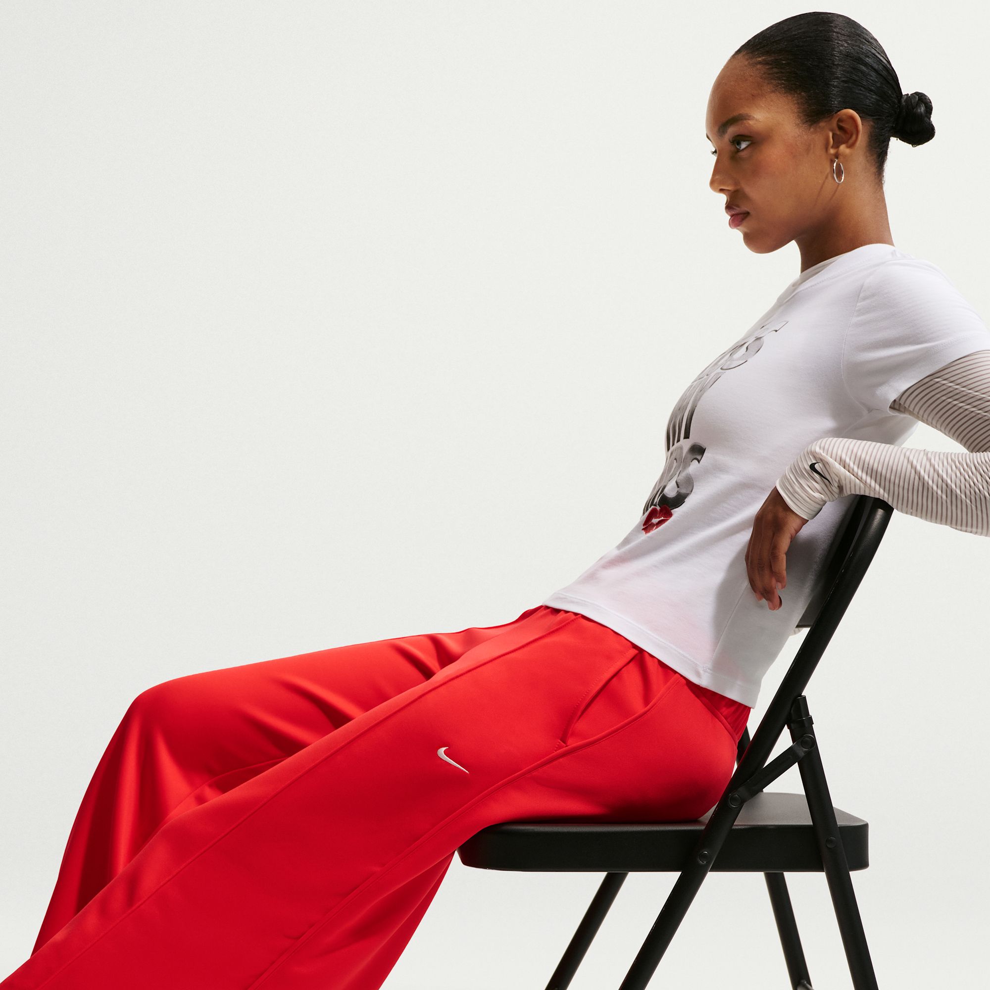Nike Women's Sportswear Mid-Rise Wide-Leg Track Pants product image
