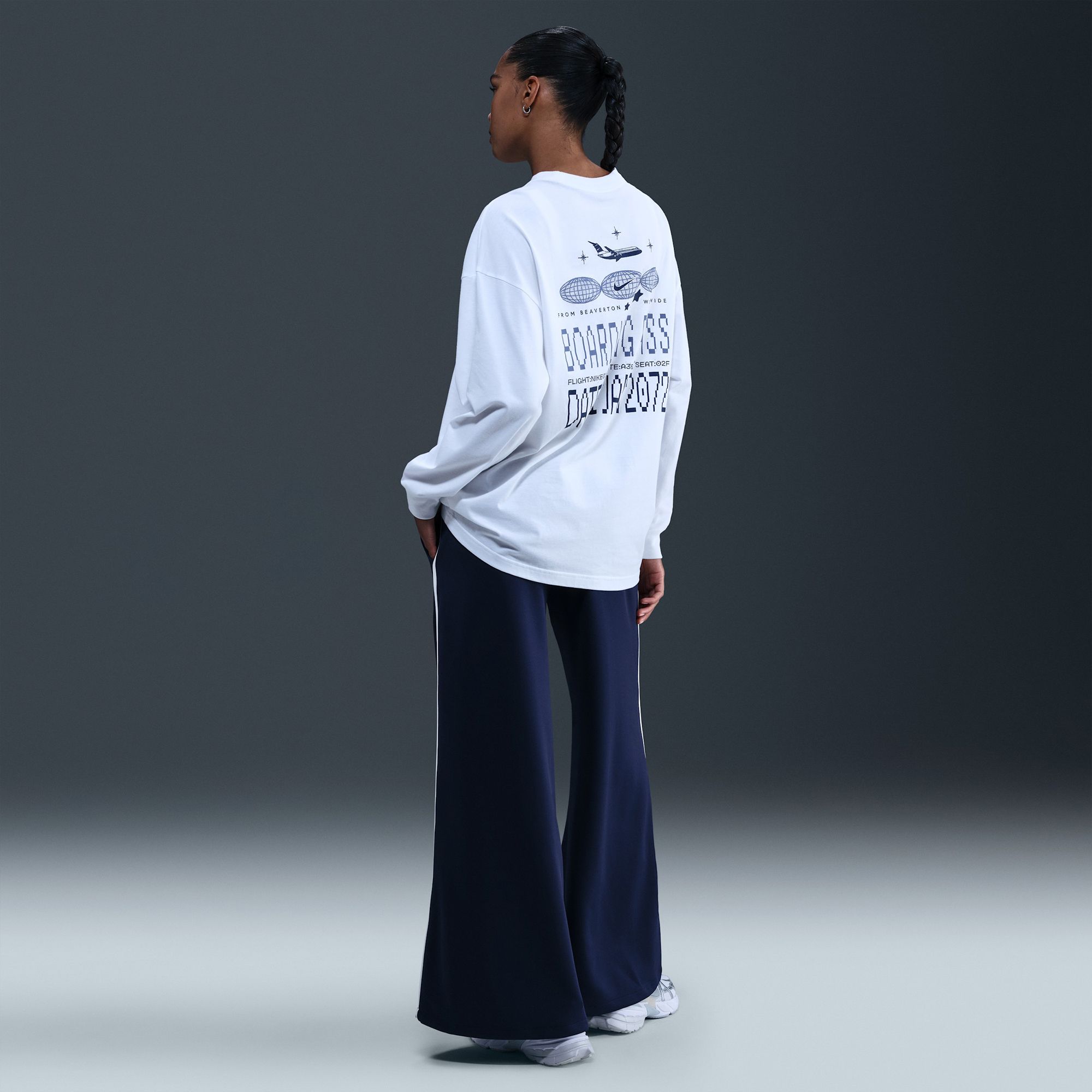 Nike Women's Sportswear Mid-Rise Wide-Leg Track Pants product image