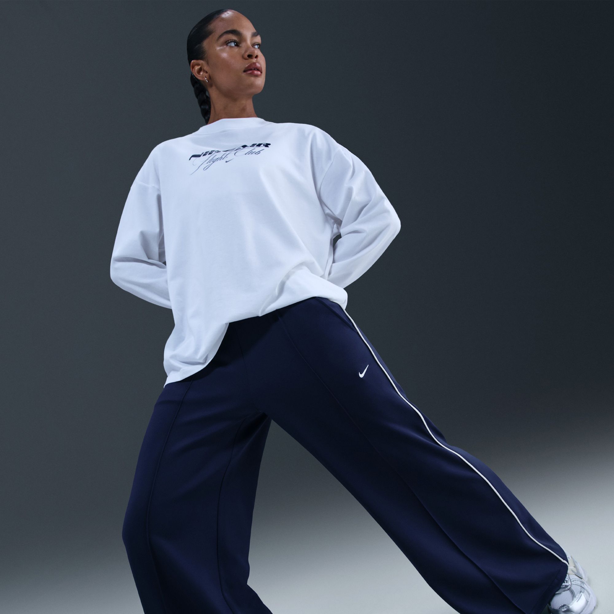 Nike Women's Sportswear Mid-Rise Wide-Leg Track Pants product image
