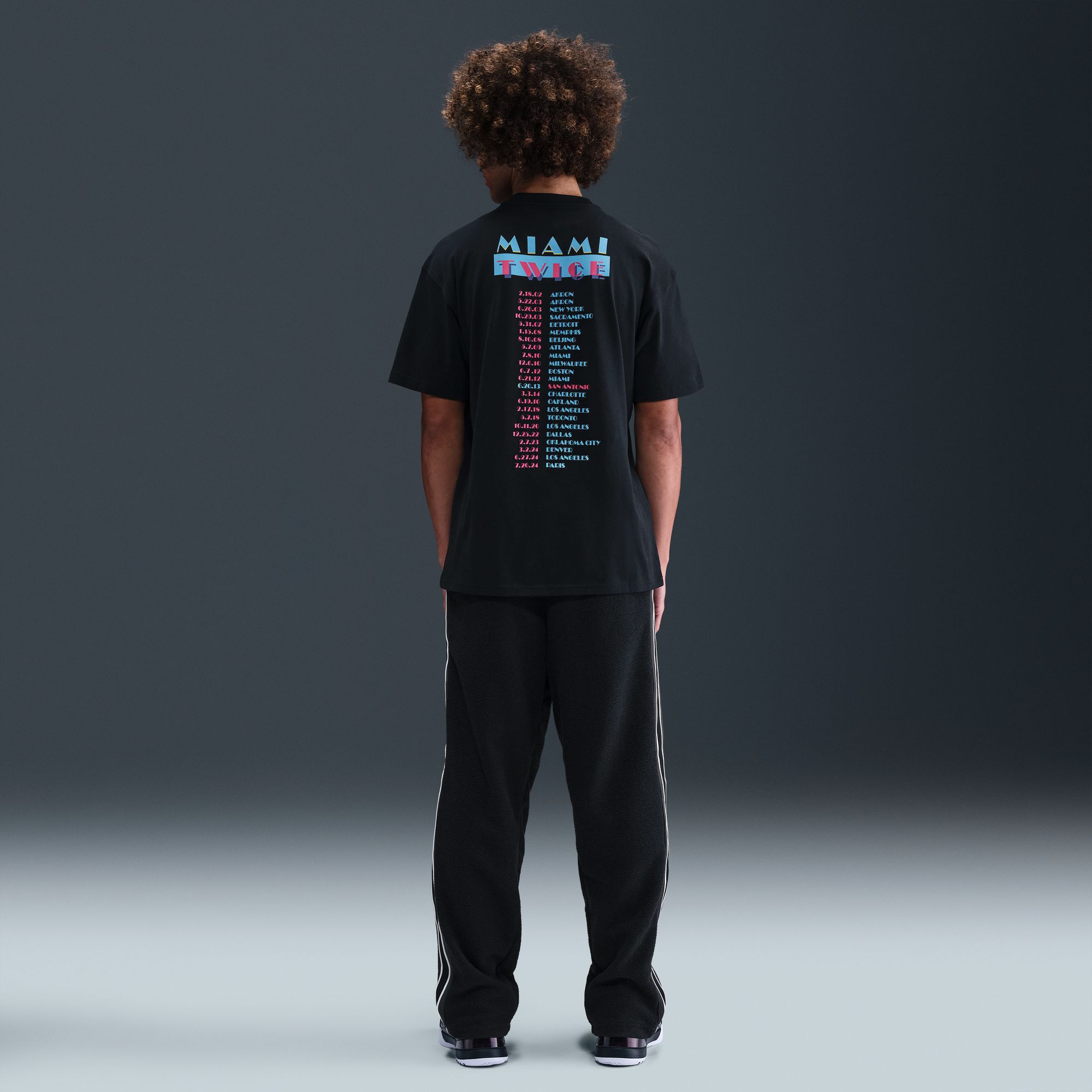 Nike Men's LeBron James Max90 Miami Twice Graphic T-Shirt product image