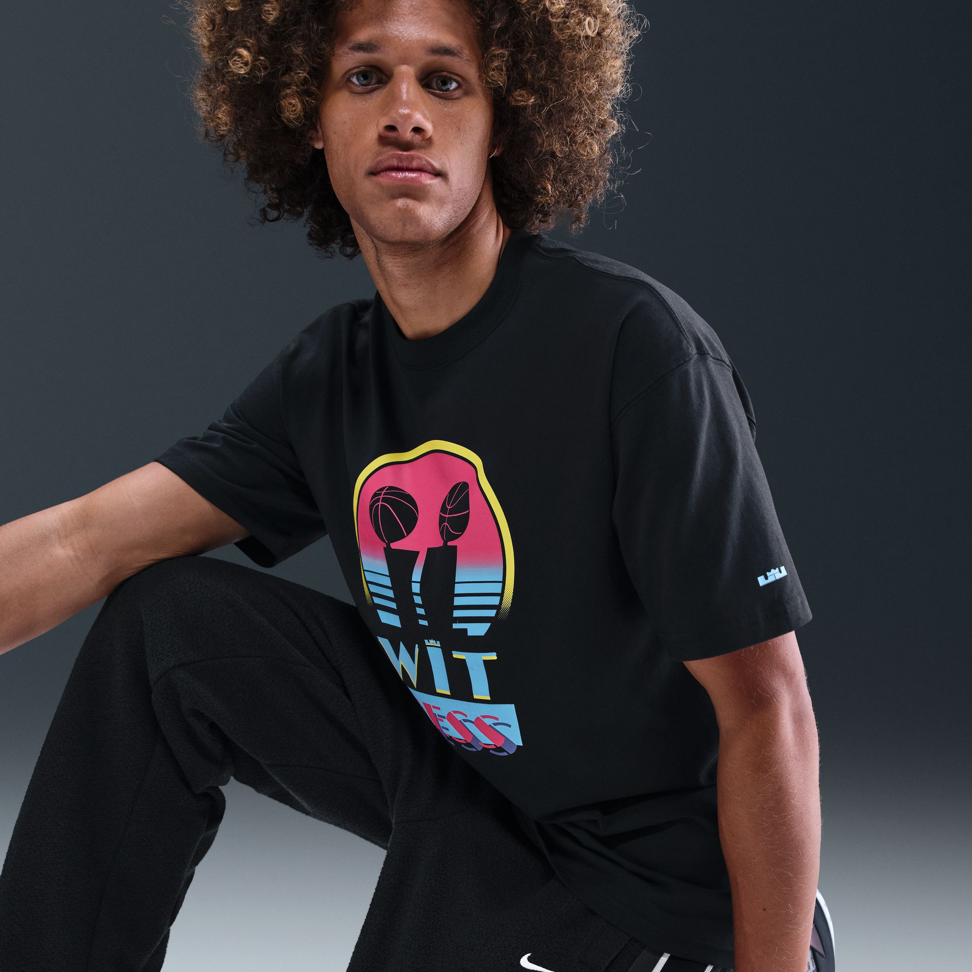 Nike Men's LeBron James Max90 Miami Twice Graphic T-Shirt product image