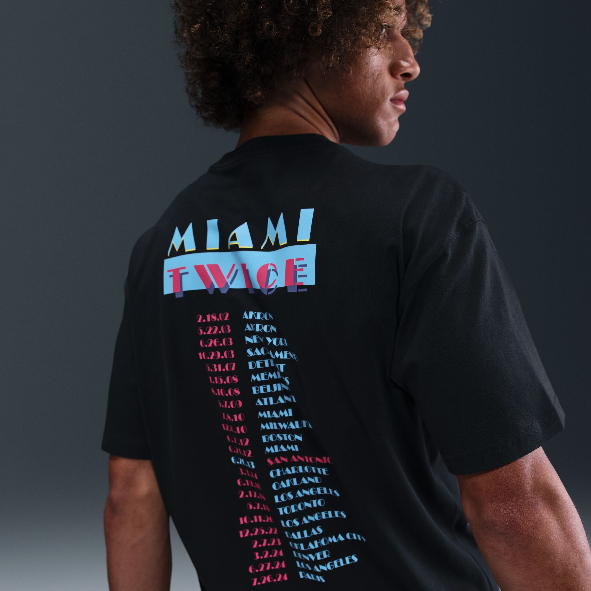 Nike Men's LeBron James Max90 Miami Twice Graphic T-Shirt product image