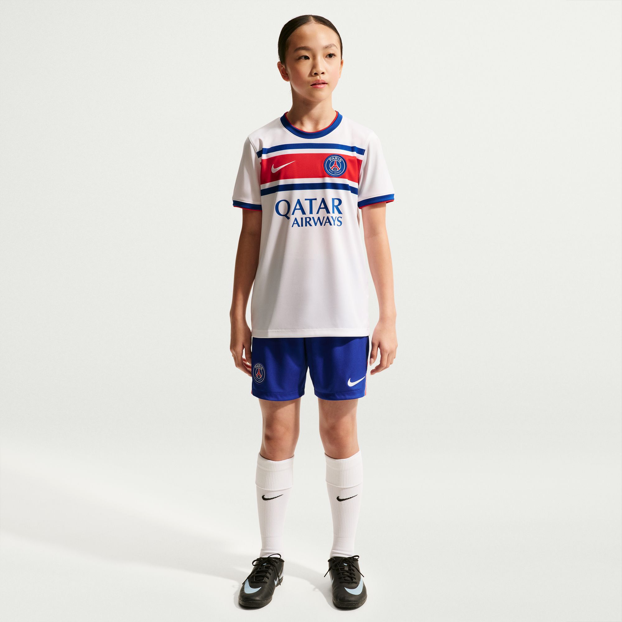 Nike Youth Paris Saint-Germain FC White 2026 Home Prematch Jersey product image