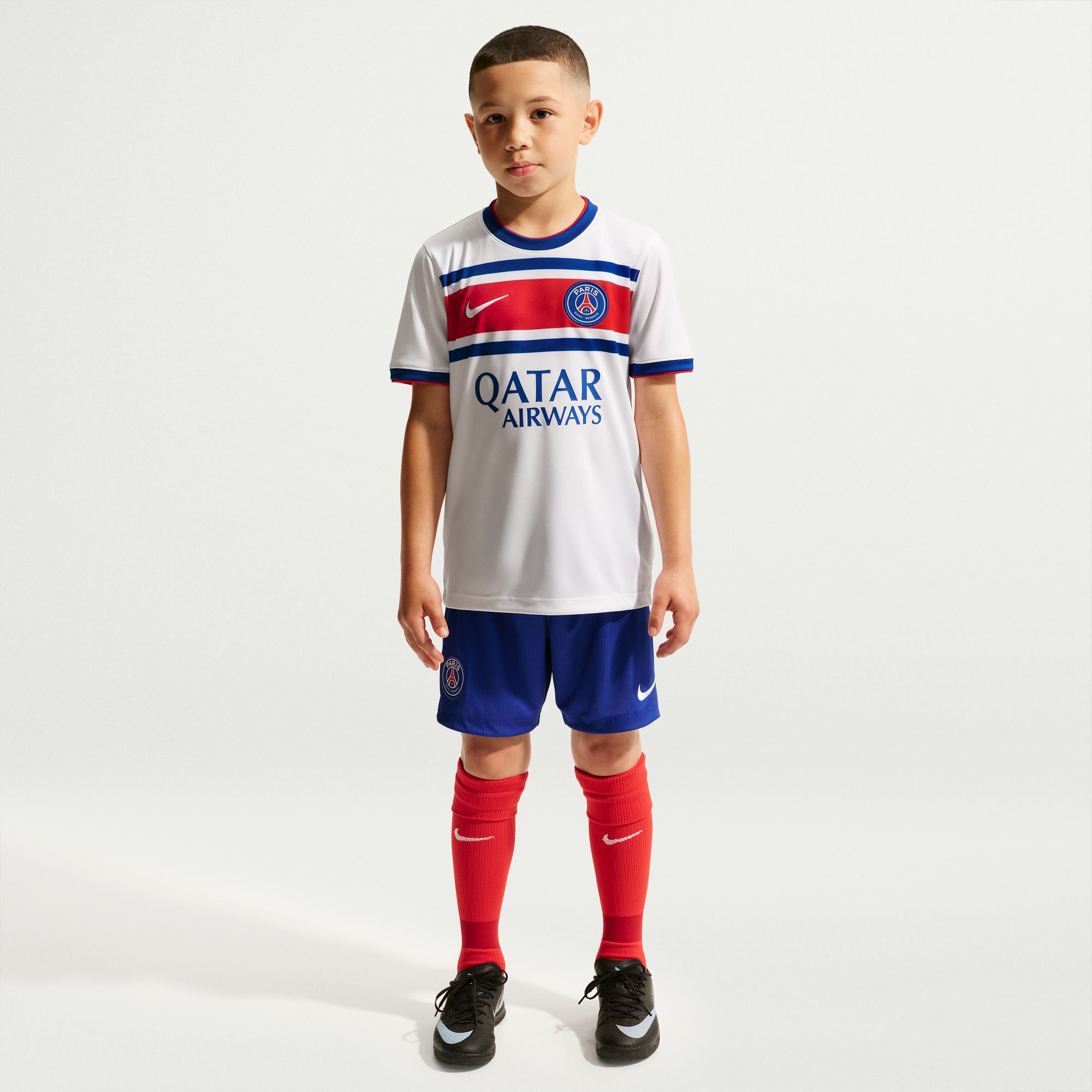 Nike Youth Paris Saint-Germain FC White 2026 Home Prematch Jersey product image