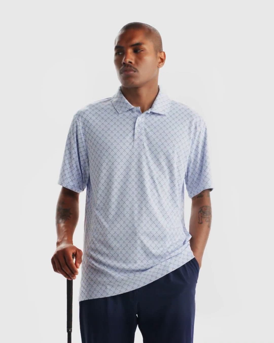 Nike Men's Par Dri-FIT Clubs Print Short Sleeve Golf Polo product