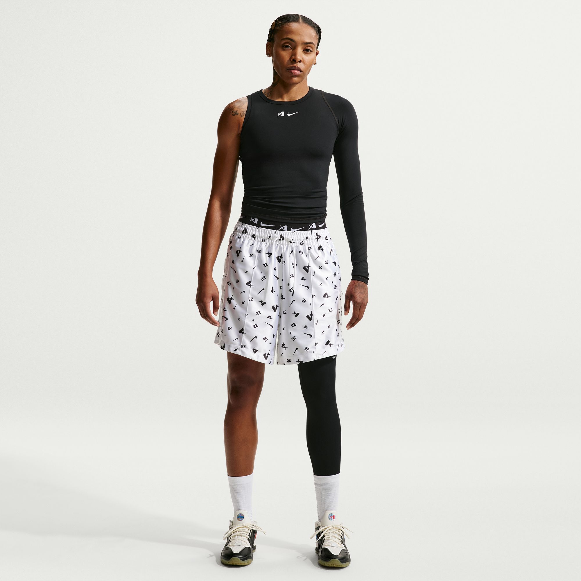 Nike Women's A'ja Wilson A'symmetric Reversible Single-Leg Basketball Leggings product image