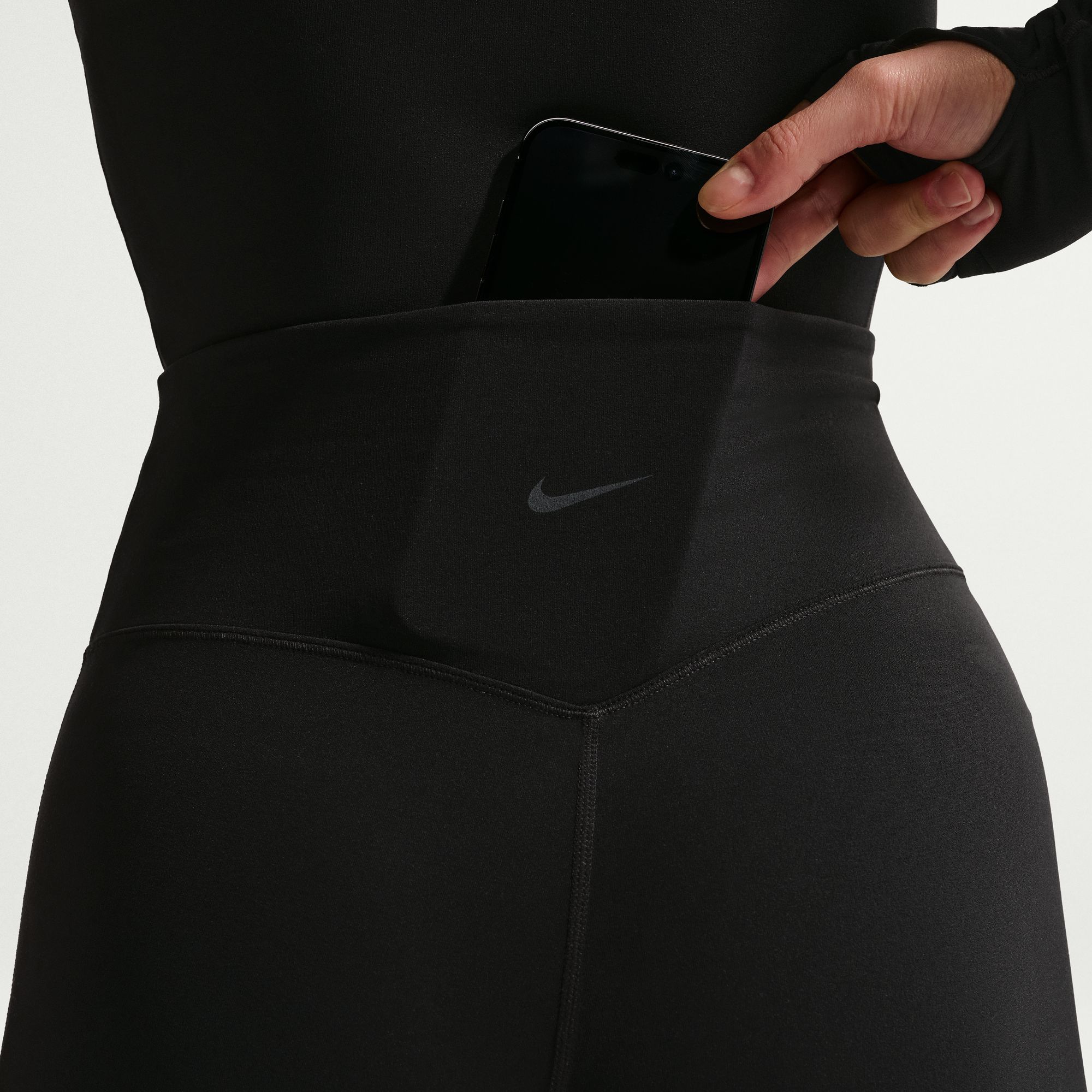 Nike Women's Zenvy High-Waisted Flared Leggings with No Front Seam product image