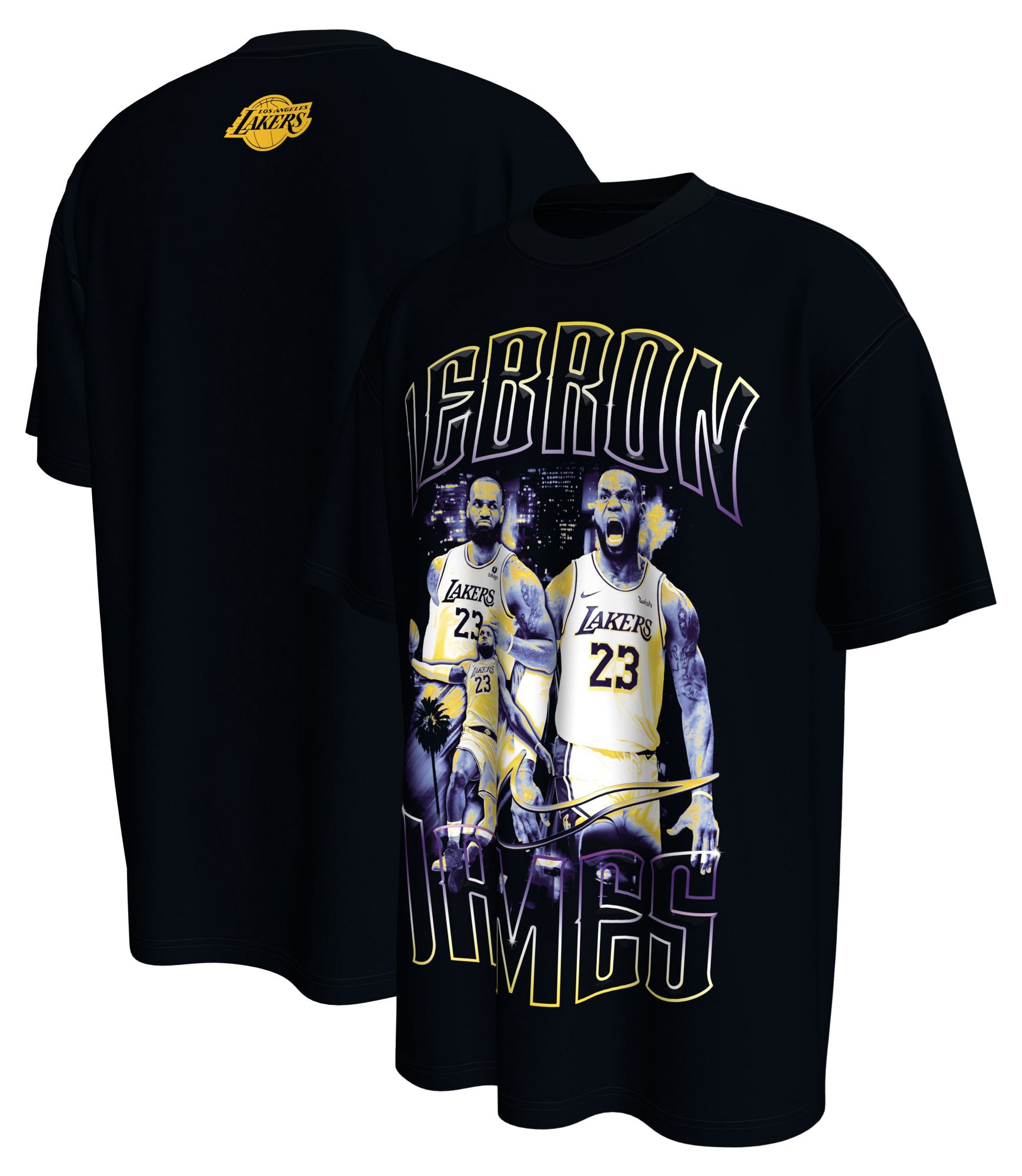 Nike Men's Los Angeles Lakers LeBron James #23 Black T-Shirt product image