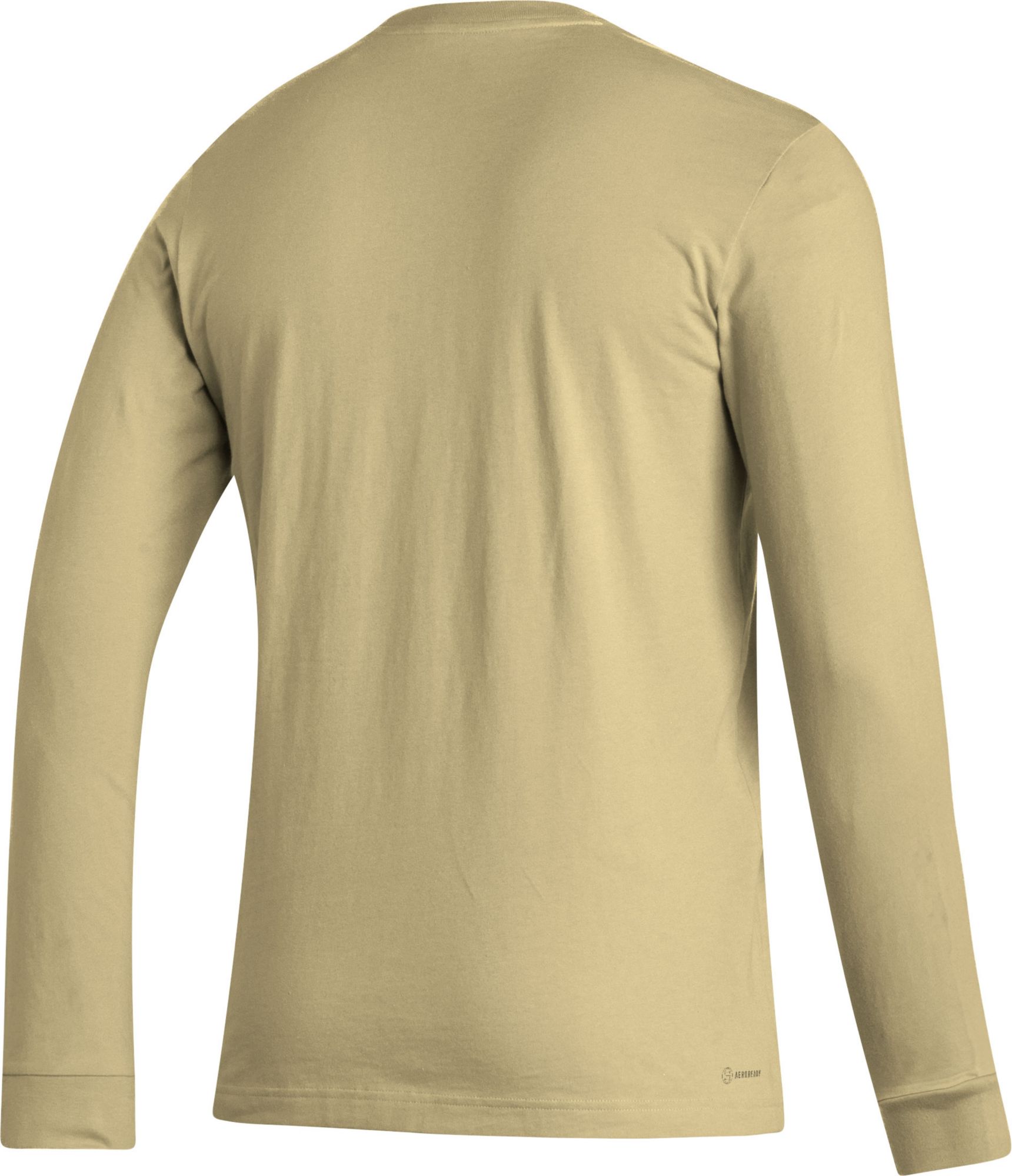 adidas Men's Georgia Tech Yellow Jackets Gold Wordmark Long Sleeve T-Shirt