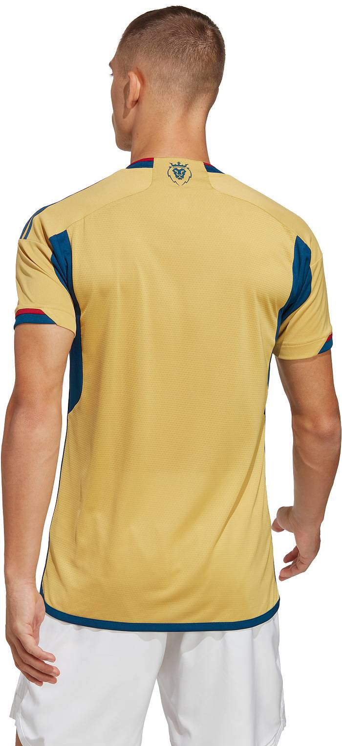 Men's Adidas Gold Real Salt Lake 2023 The Beehive State Kit Authentic Jersey Size: Medium