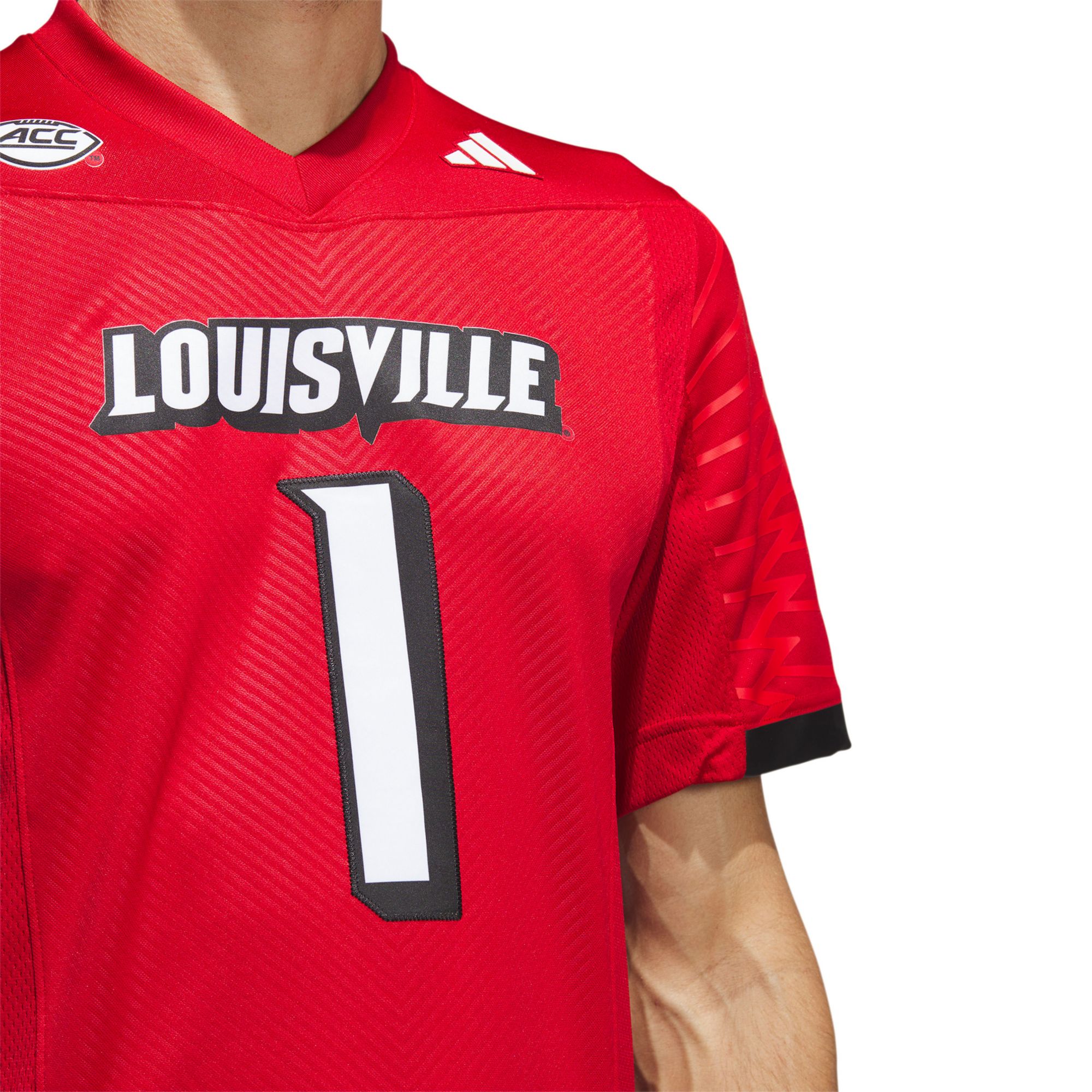adidas Men's Louisville Cardinals Cardinal Red Premier Replica Football Jersey product image