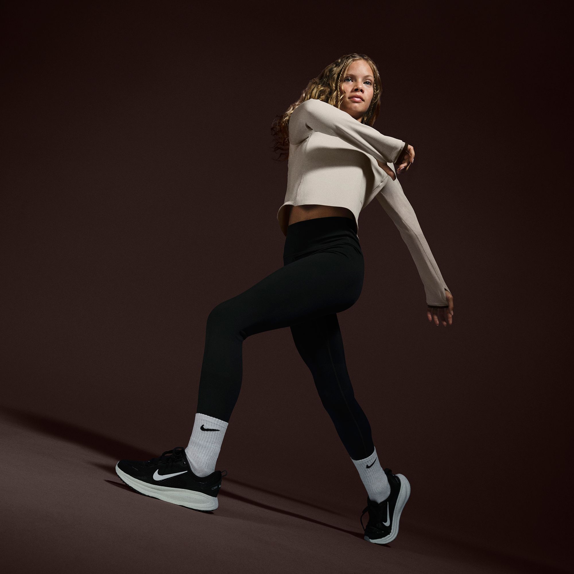 Nike Girls' MAVN Dri-FIT Ribbed Long Sleeve Top product image