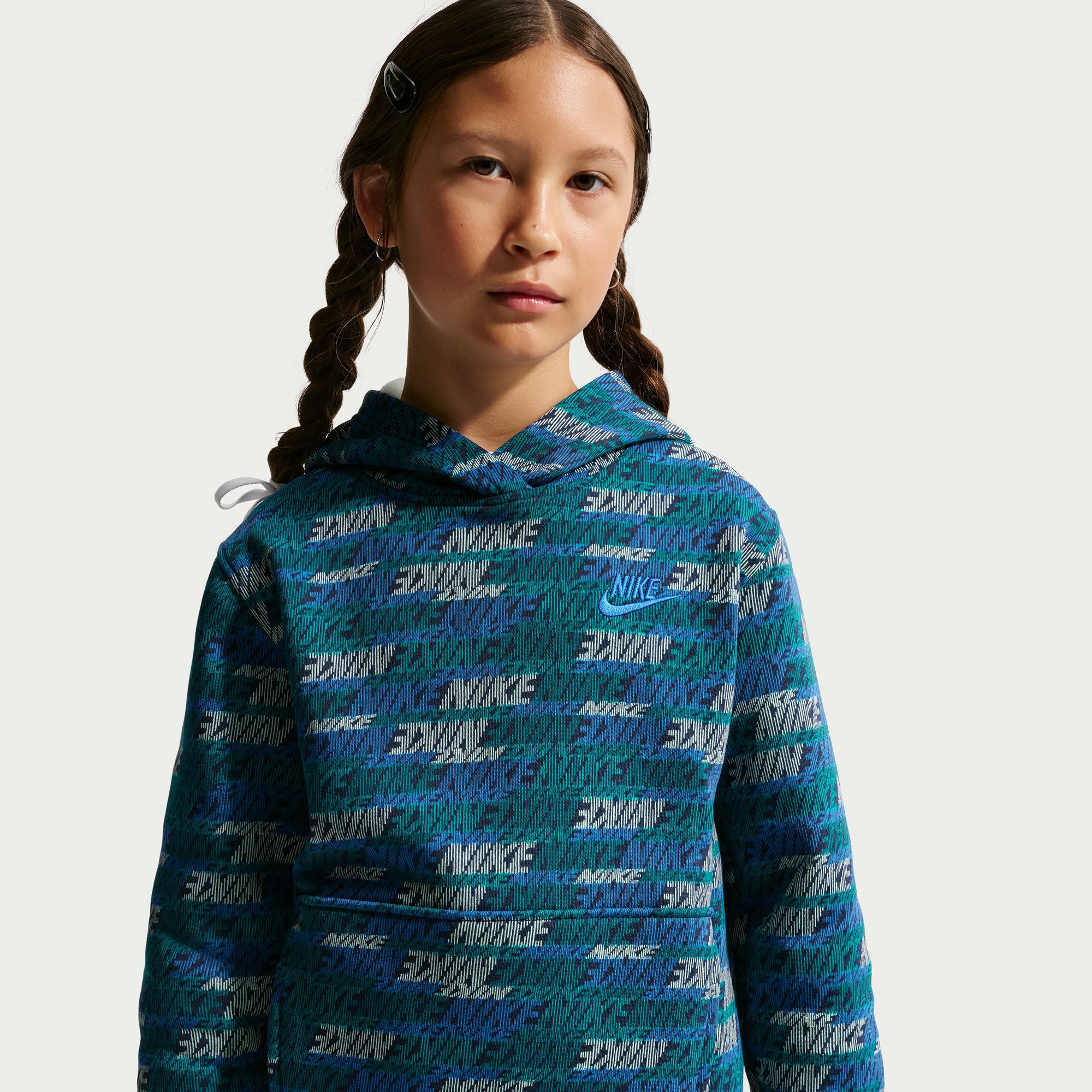 Nike Kids' Sportswear Club Fleece Allover Print Hoodie product image