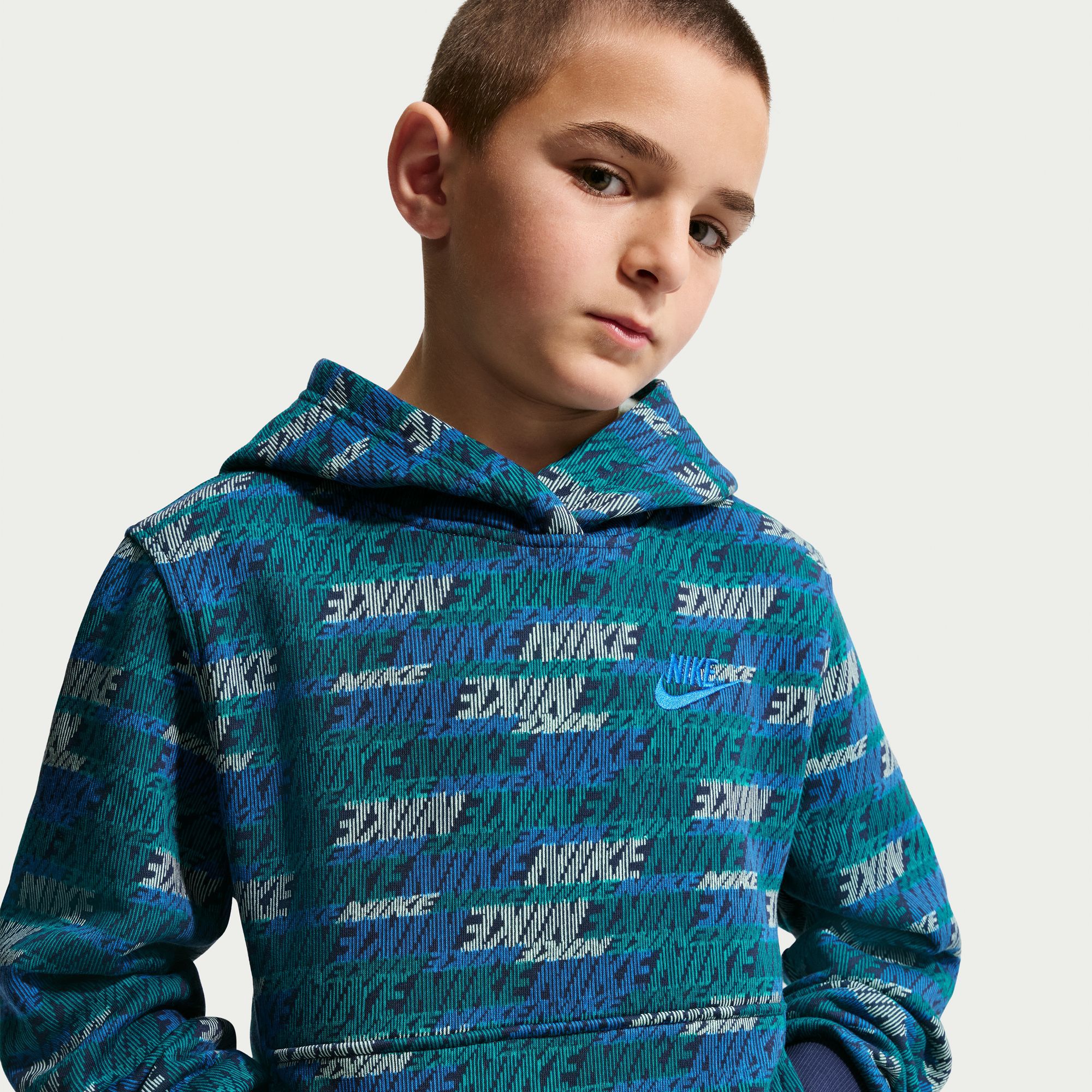 Nike Kids' Sportswear Club Fleece Allover Print Hoodie product image