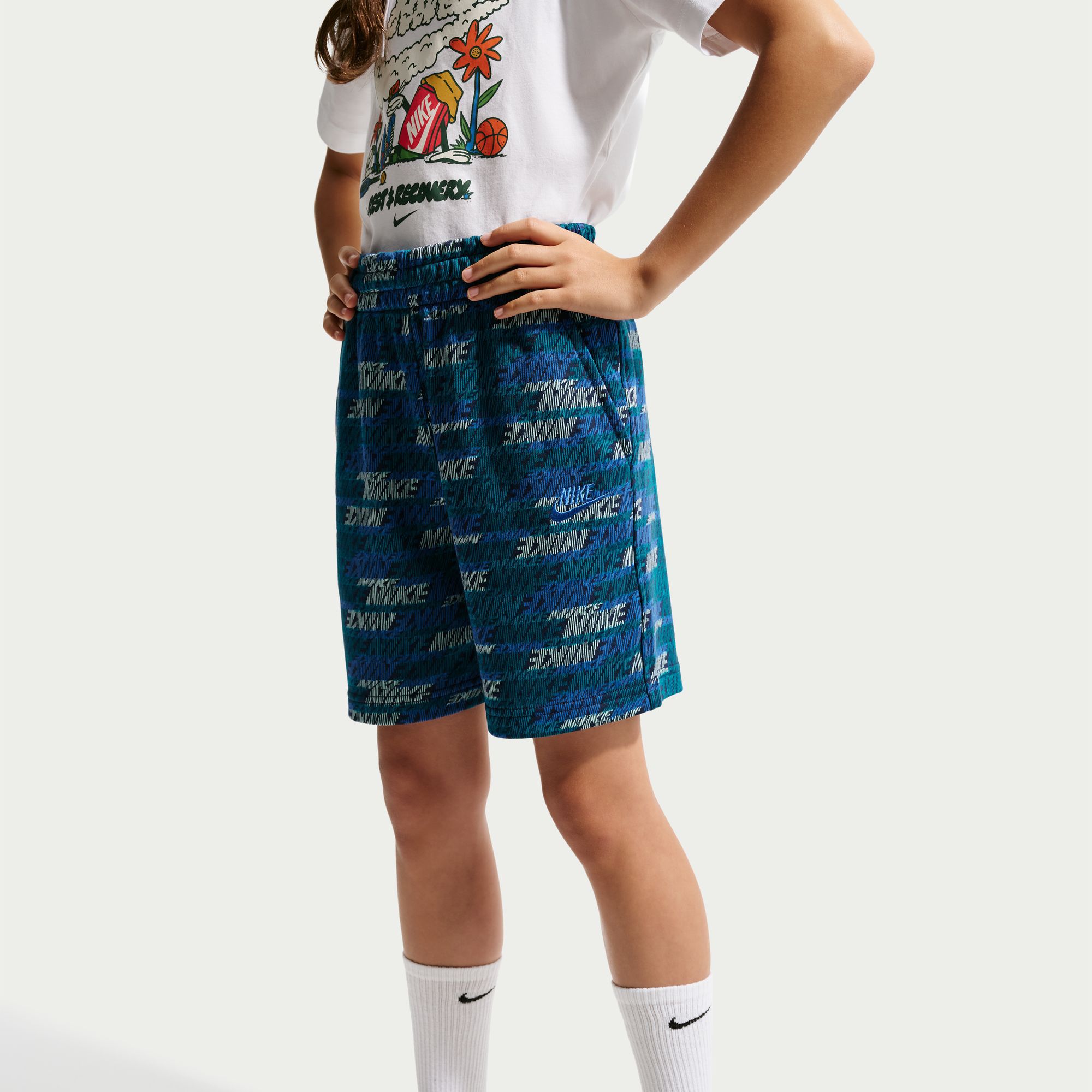 Nike Kids' Sportswear Club Fleece French Terry Printed Short product image