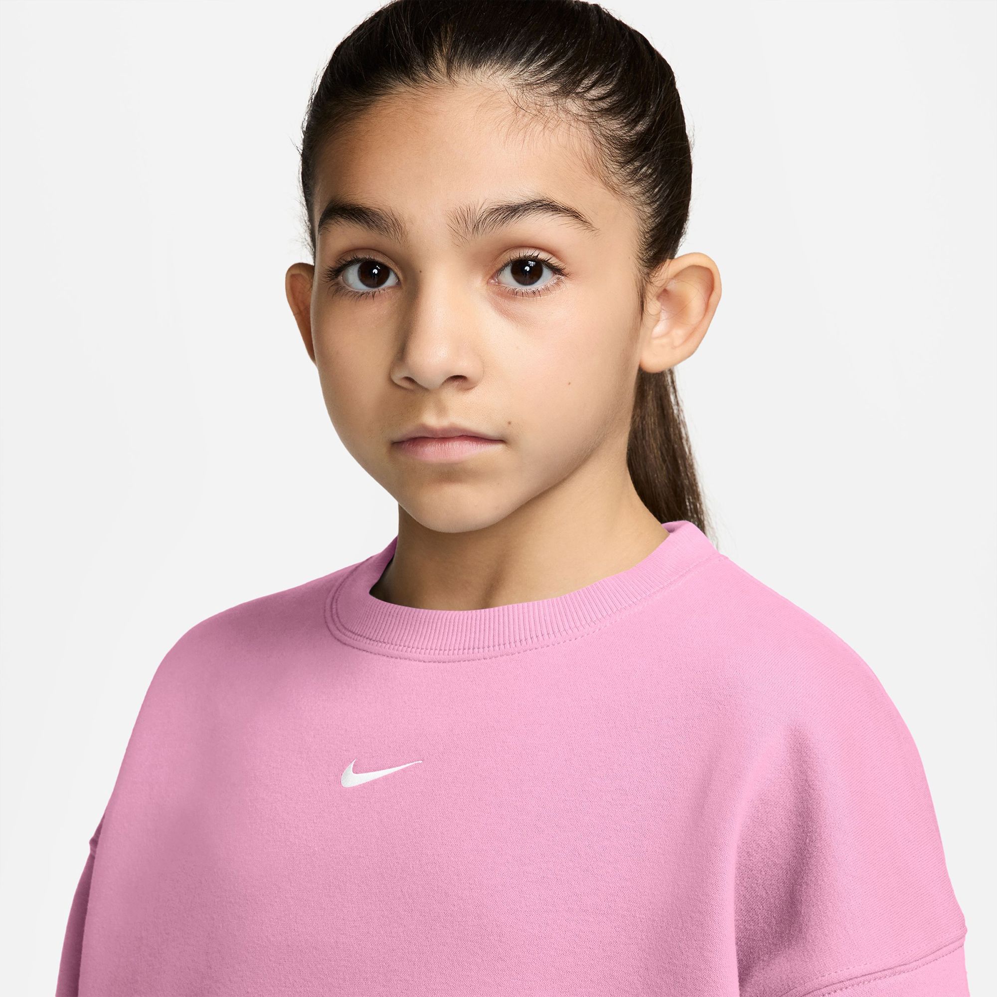 Nike Girls' Sportswear Studio Fleece Boxy Crewneck Pullover product image