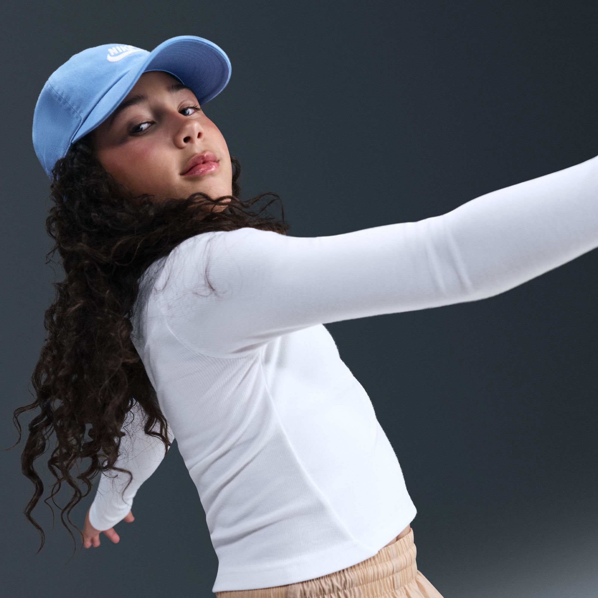 Nike Girls' Sportswear Long Sleeve Square Neck Top product image