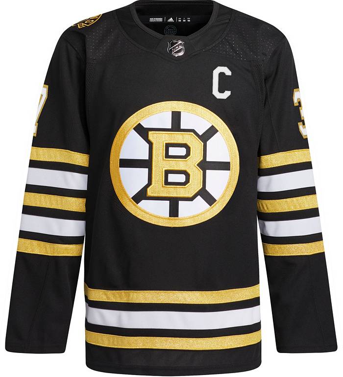 Adidas Boston Bruins Centennial Patrice Bergeron #37 Home Adizero Authentic Jersey, Men's, Size 50, Black