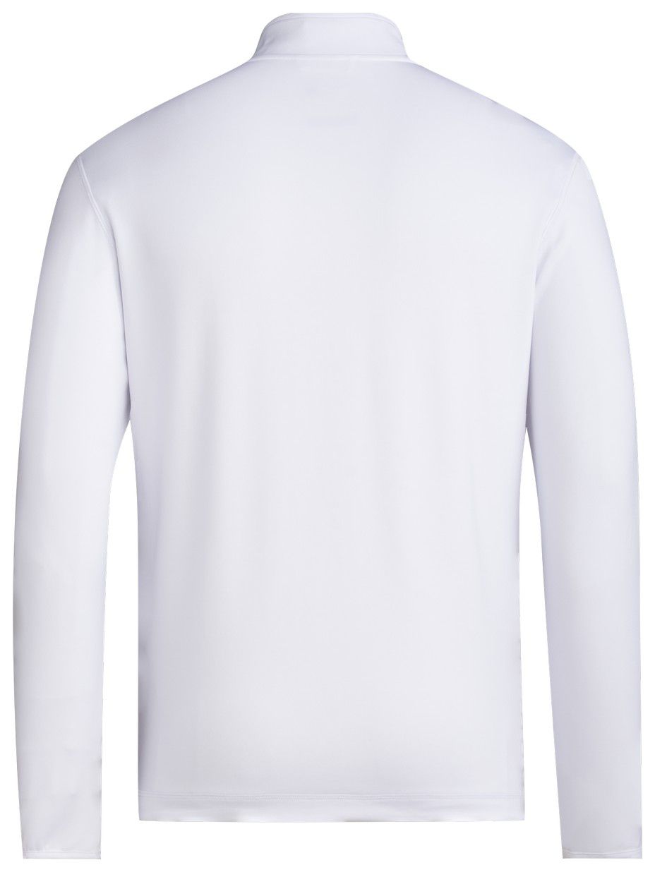 adidas Men's Kansas Jayhawks White Half-Zip Golf Jacket product image