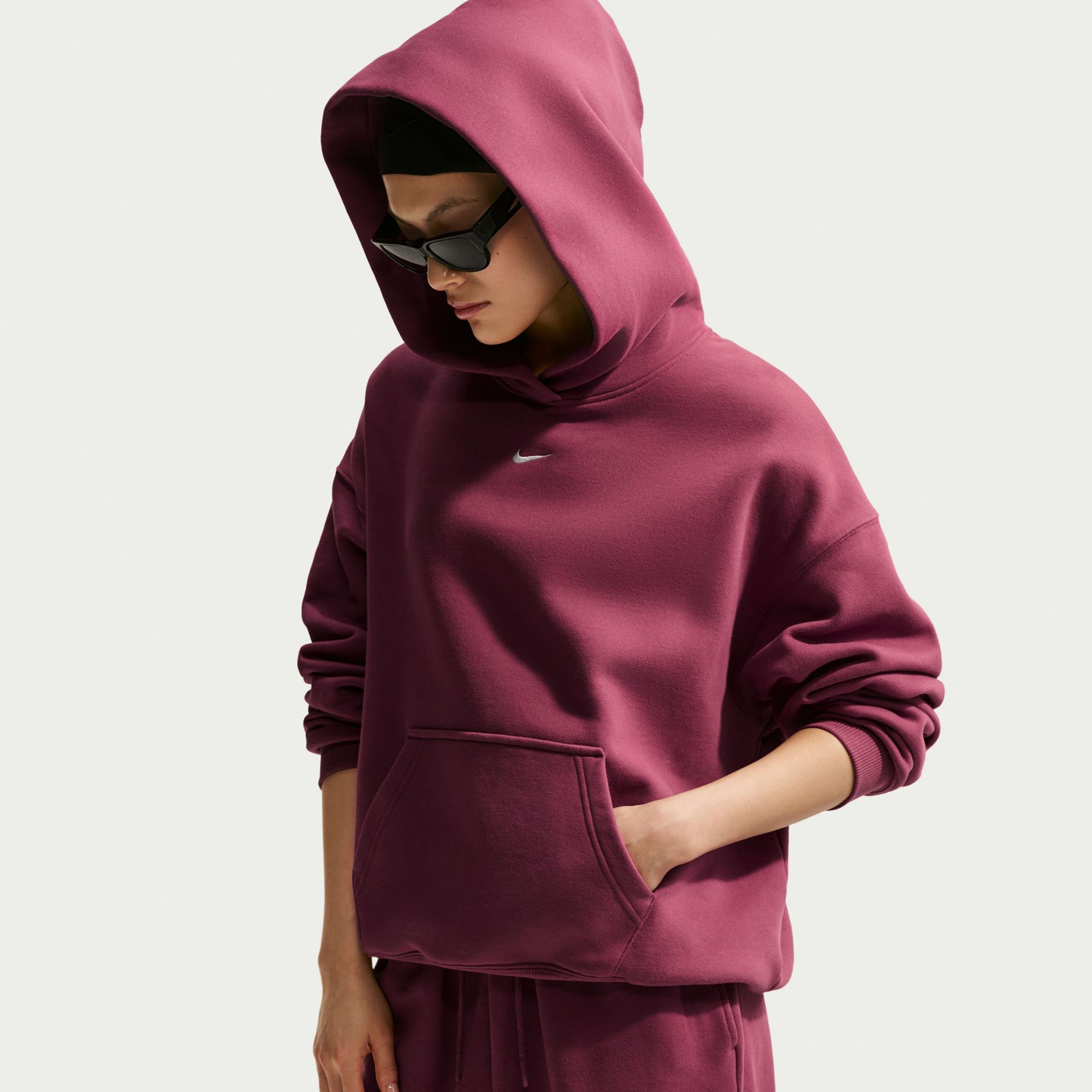 Nike Women's Studio Fleece Medium Weight Oversized Pullover Hoodie product image
