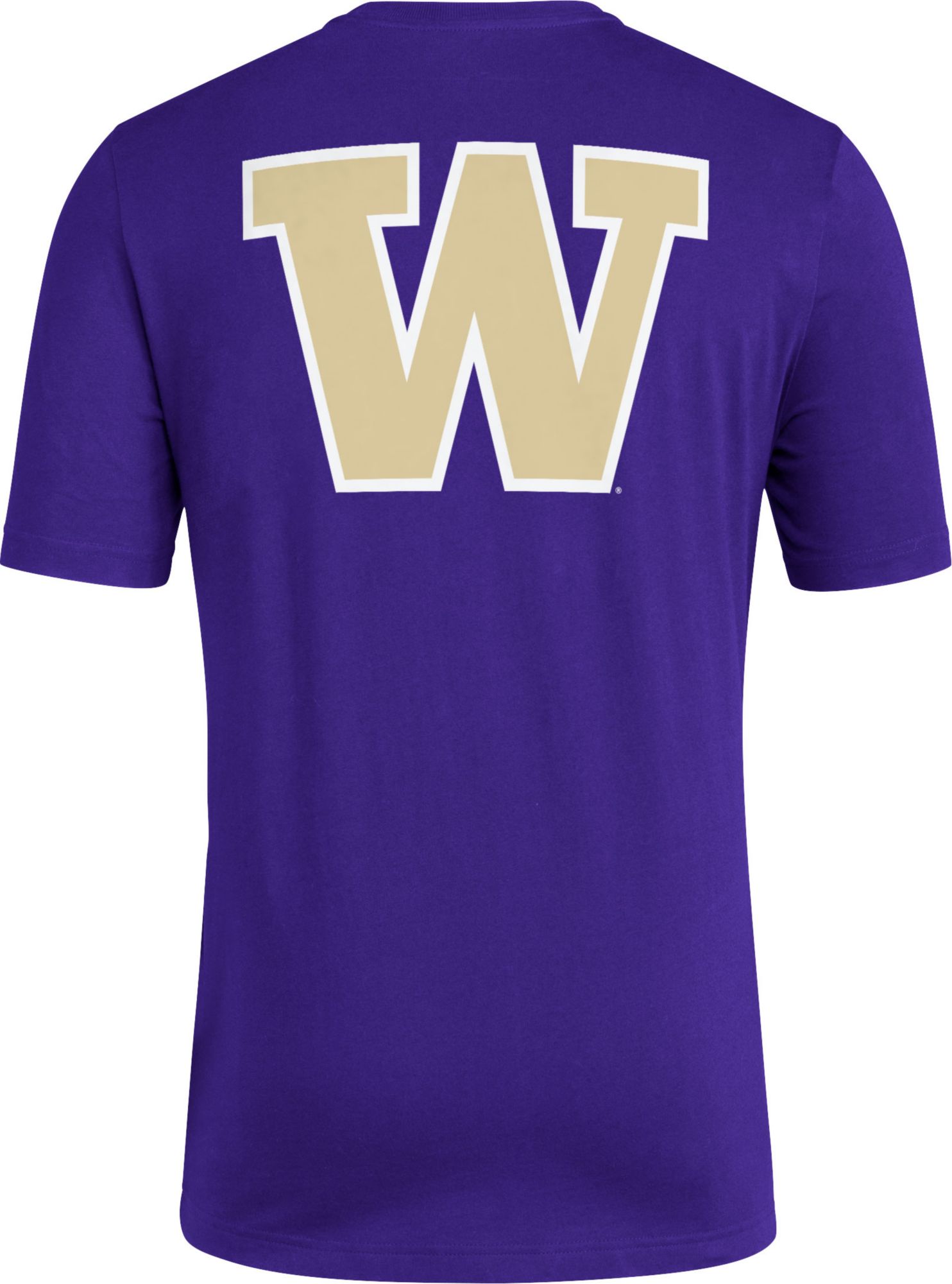 adidas Men's Washington Huskies Dark Purple Reverse Retro Basketball T-Shirt product image