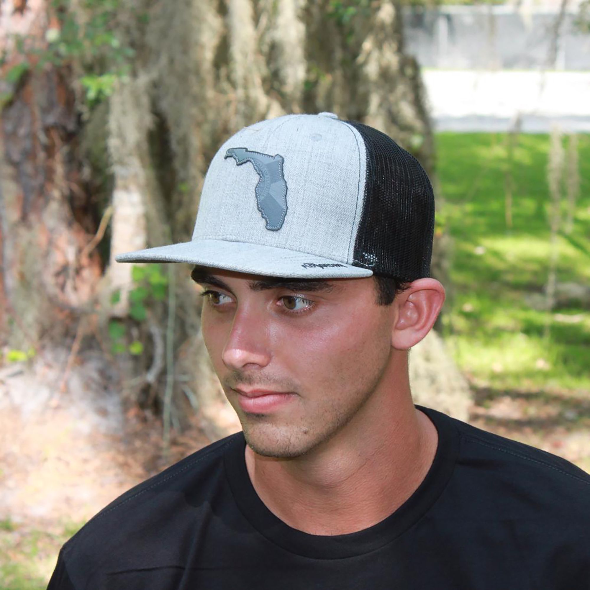 Flowgrown Florida Leather Trucker Hat product image
