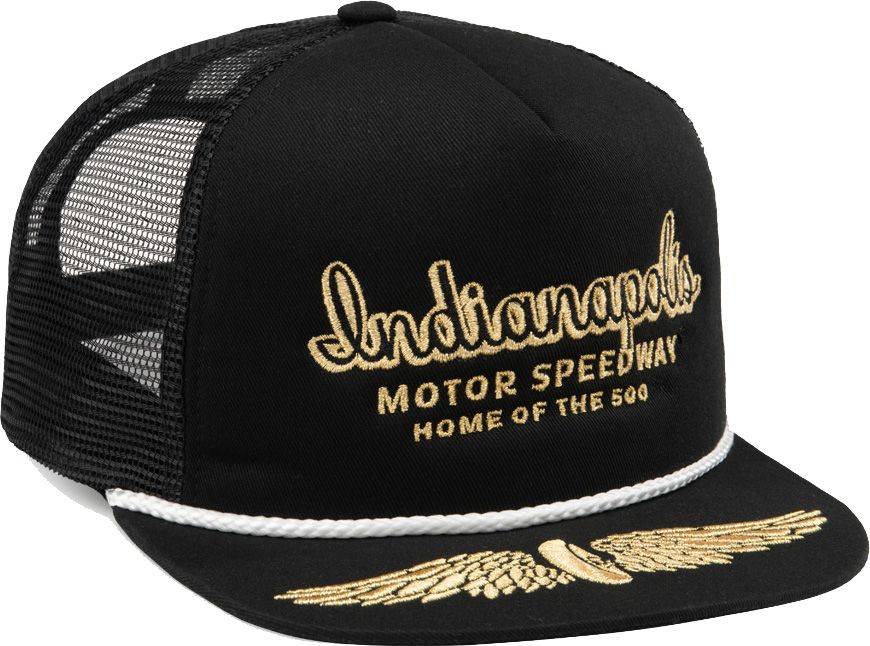 Homefield Men's Indy 500 Black Embroidered Adjustable Trucker Hat product image