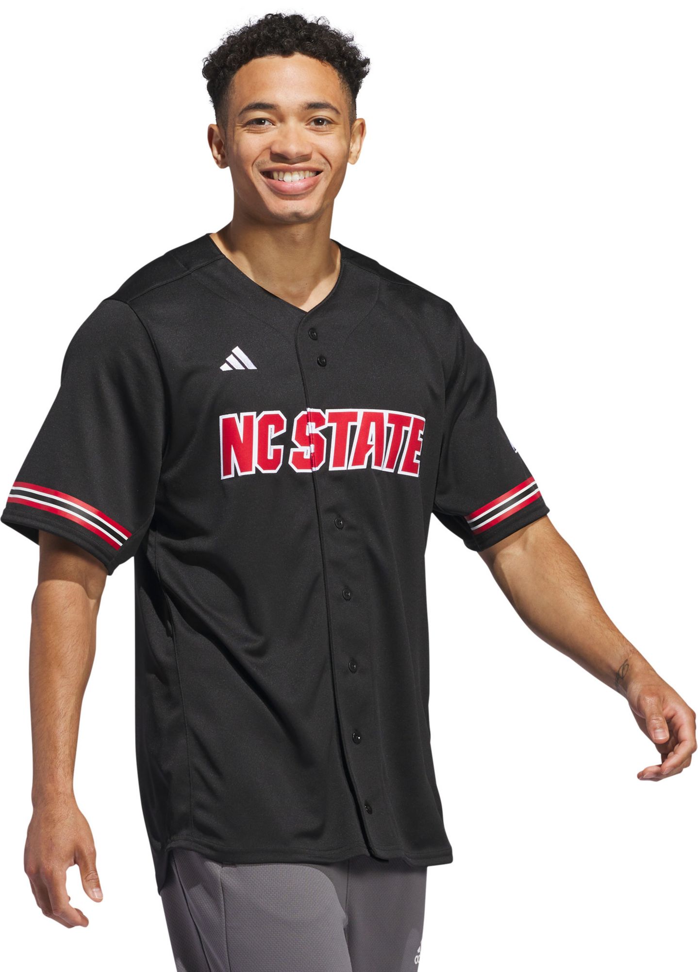 adidas Men's NC State Wolfpack Black Replica Baseball Jersey product image