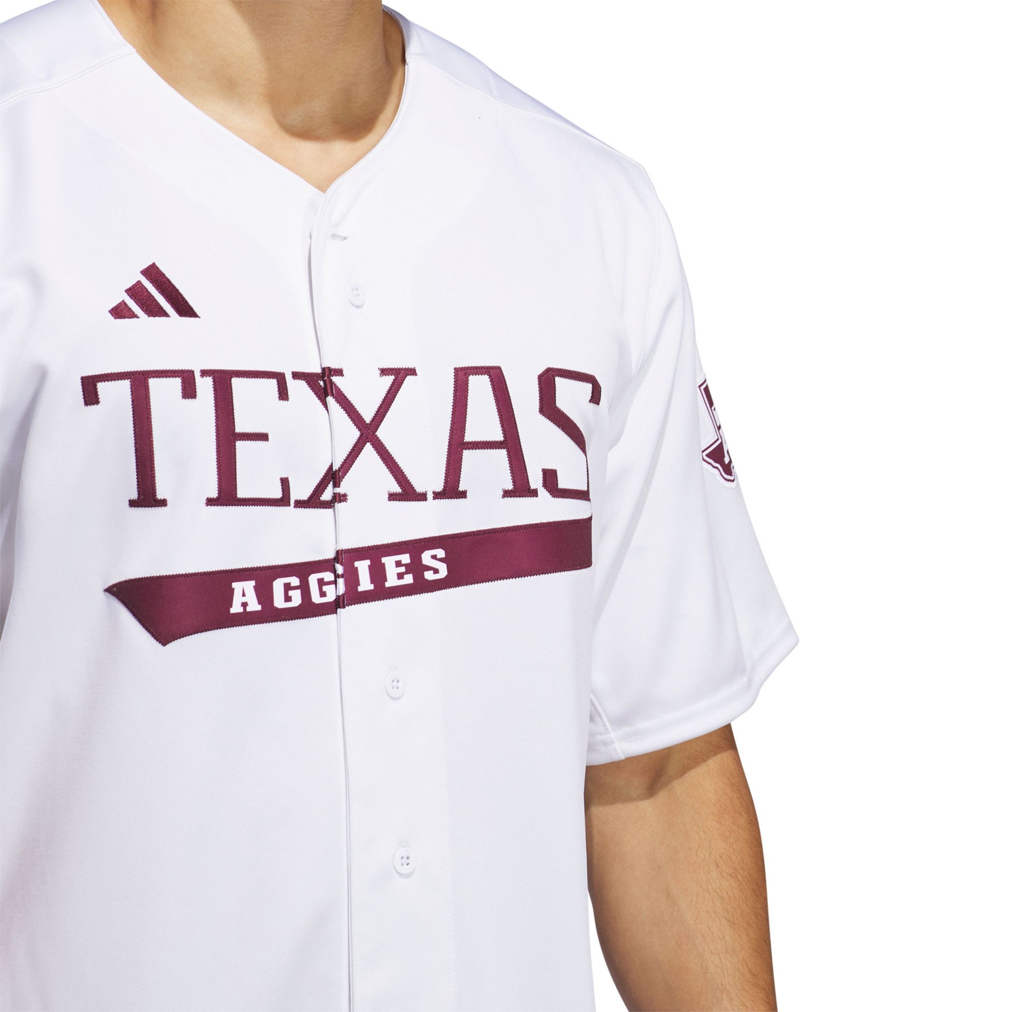 adidas Men's Texas A&M Aggies White Replica Baseball Jersey product image