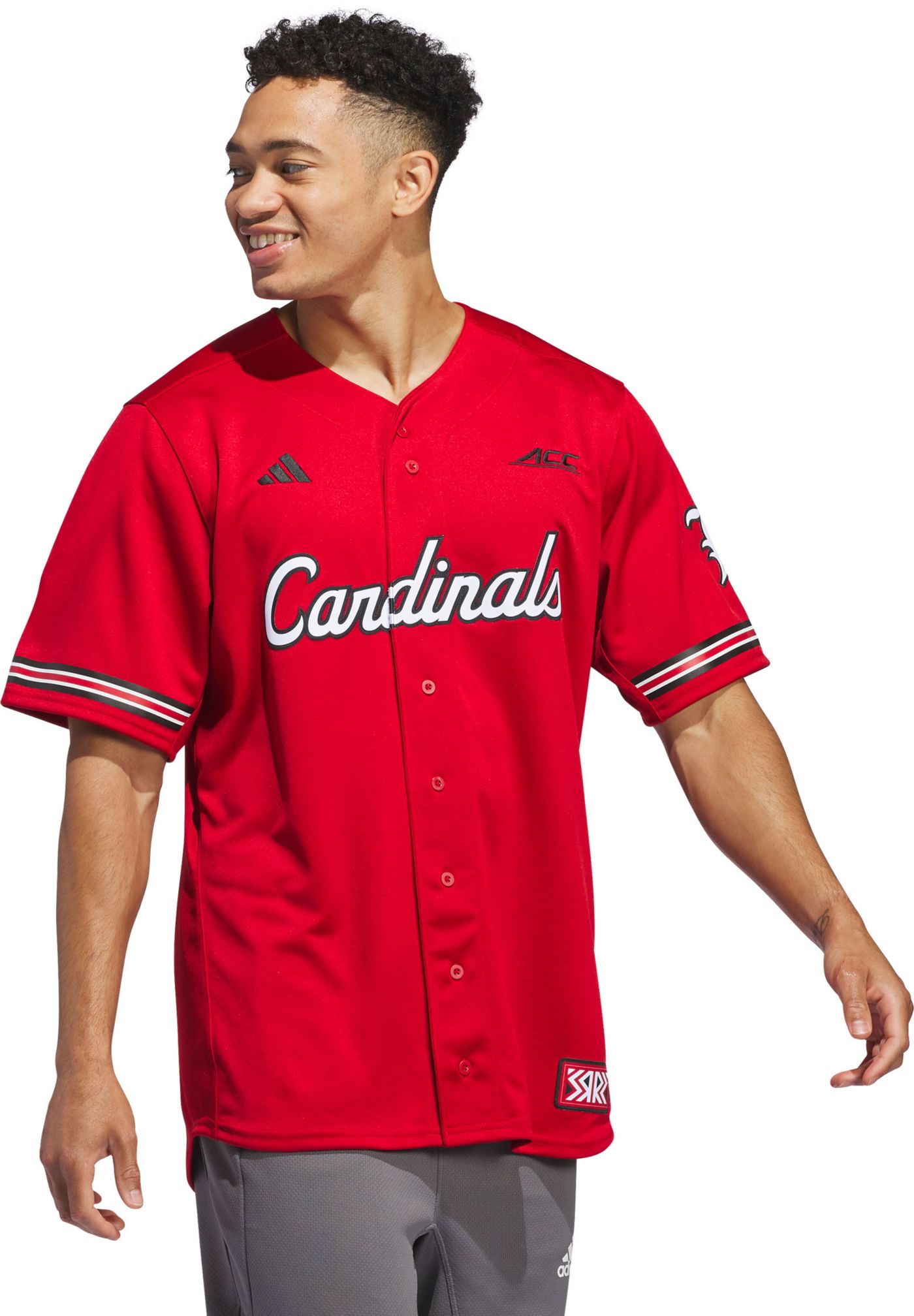 adidas Men s Louisville Cardinals Medium Red Replica Baseball Jersey Dick s Sporting Goods