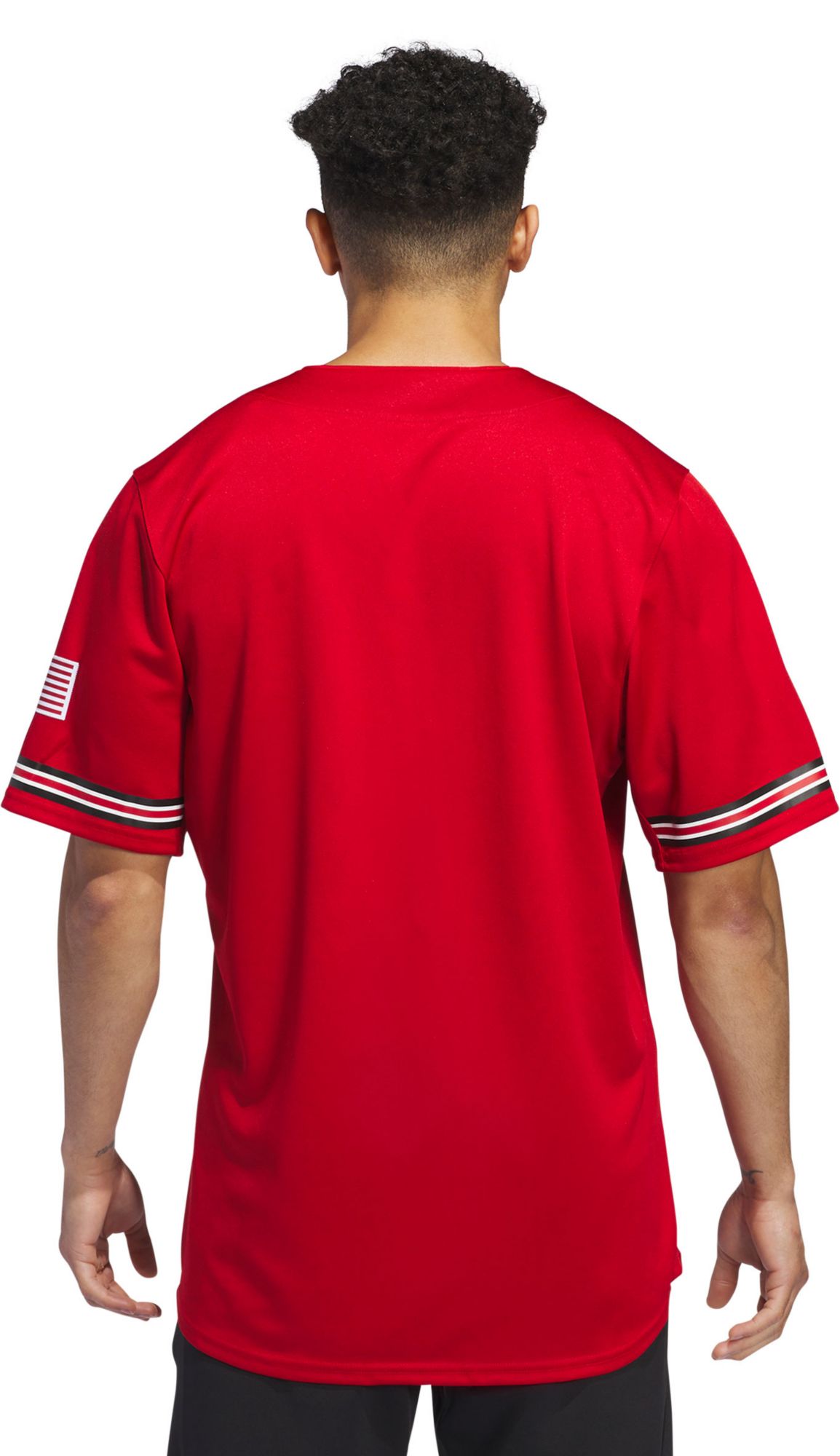 adidas Men's NC State Wolfpack Medium Red Replica Baseball Jersey product image