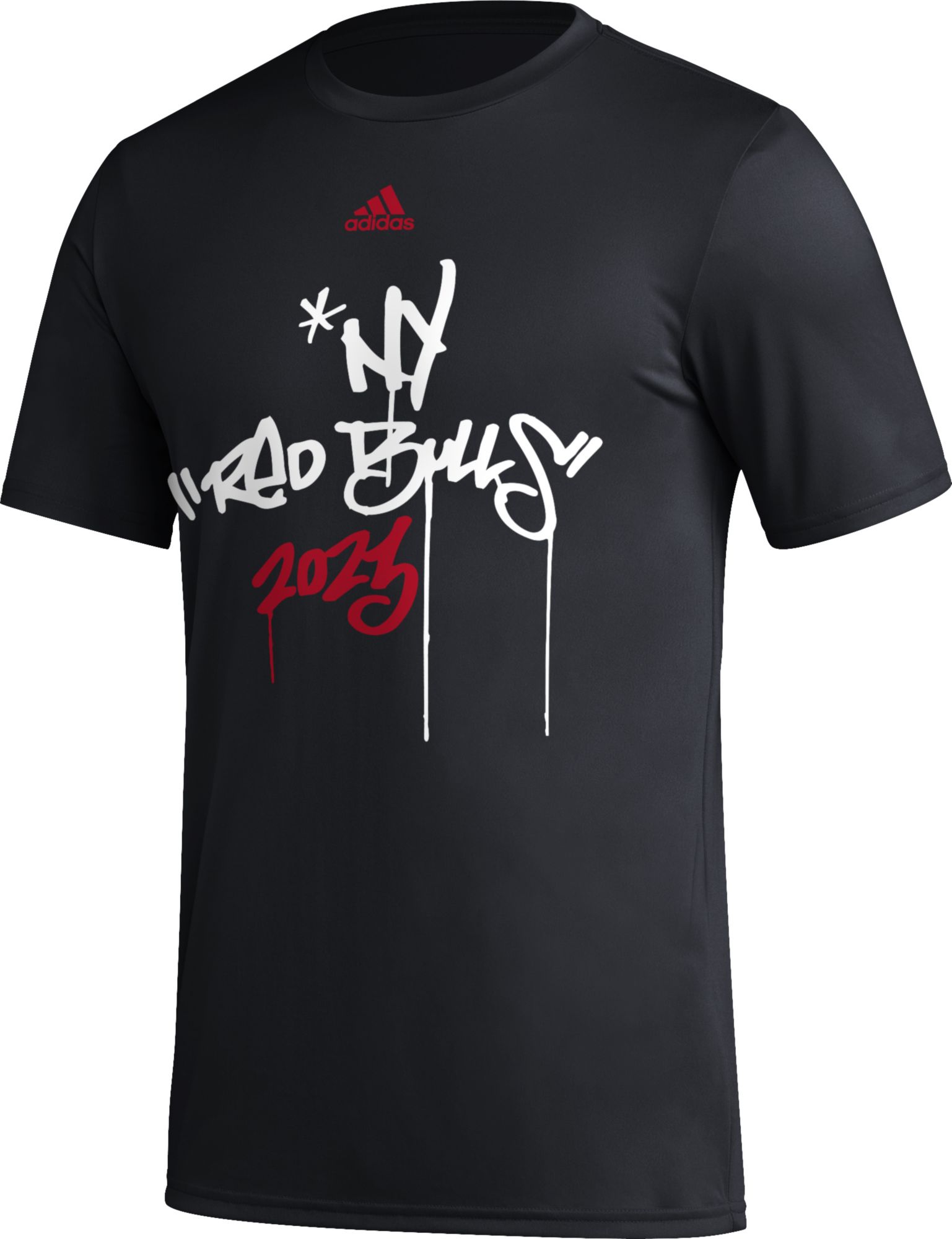 adidas New York Red Bulls 2023 Third Jersey Hook Black T-Shirt