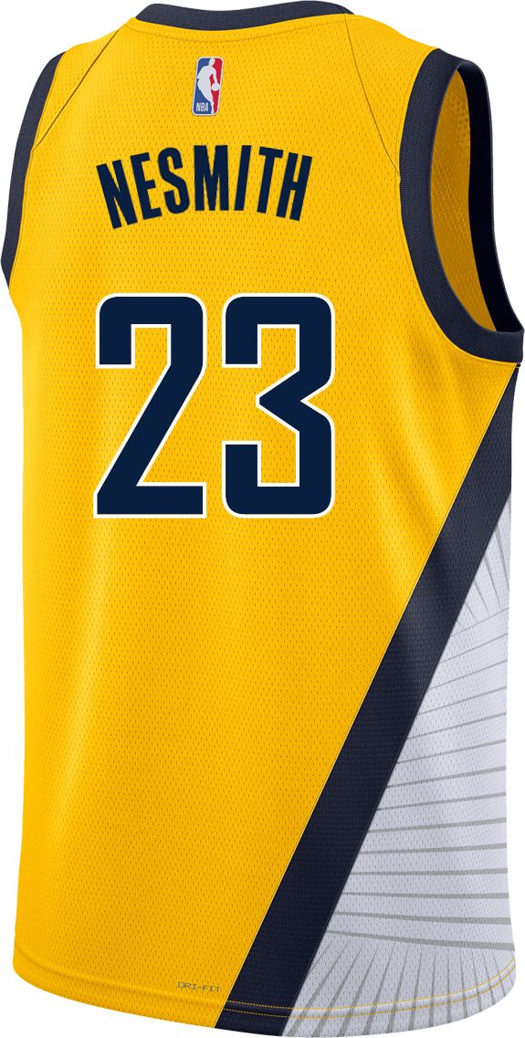 Jordan Adult Indiana Pacers Aaron Nesmith #23 Yellow Statement Jersey product image