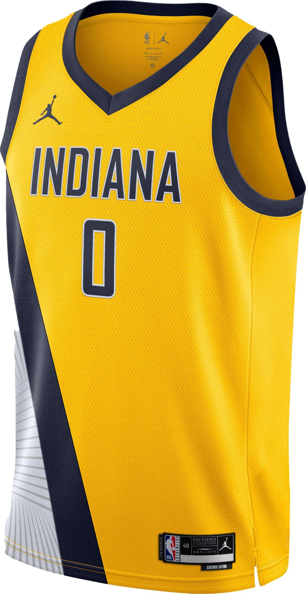 Jordan Adult Indiana Pacers Tyrese Haliburton #0 Swingman Statement Jersey product image