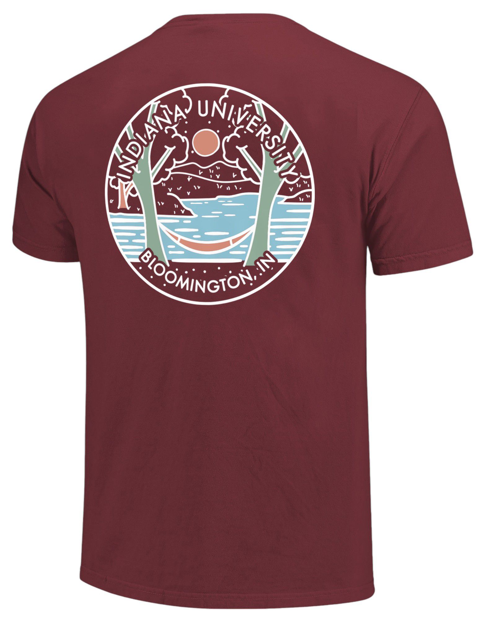 Image One Men's Indiana Hoosiers Red Lake Logo T-Shirt product image