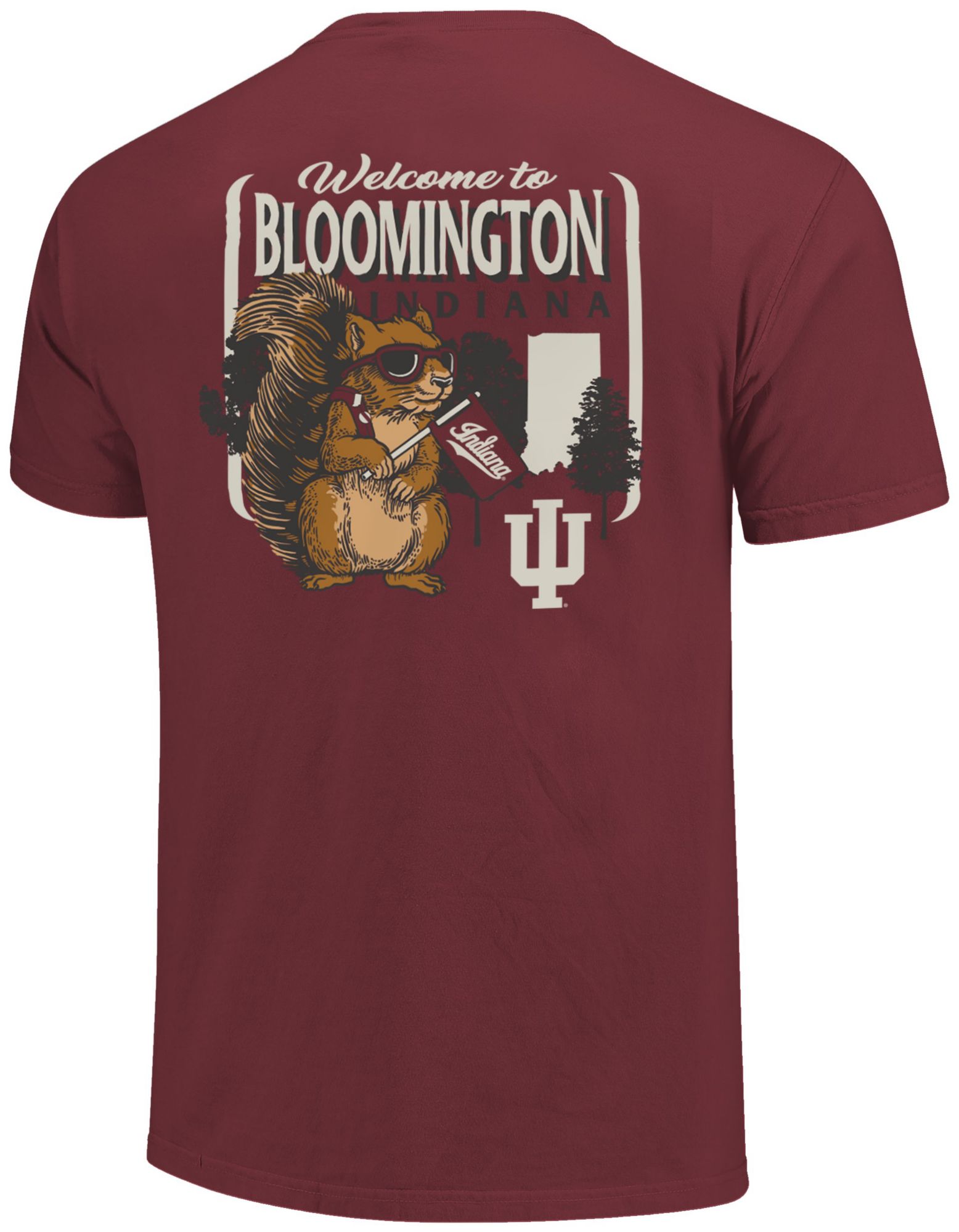 Image One Men's Indiana Hoosiers Chili Fan Squirrel Campus Short Sleeve T-Shirt product image