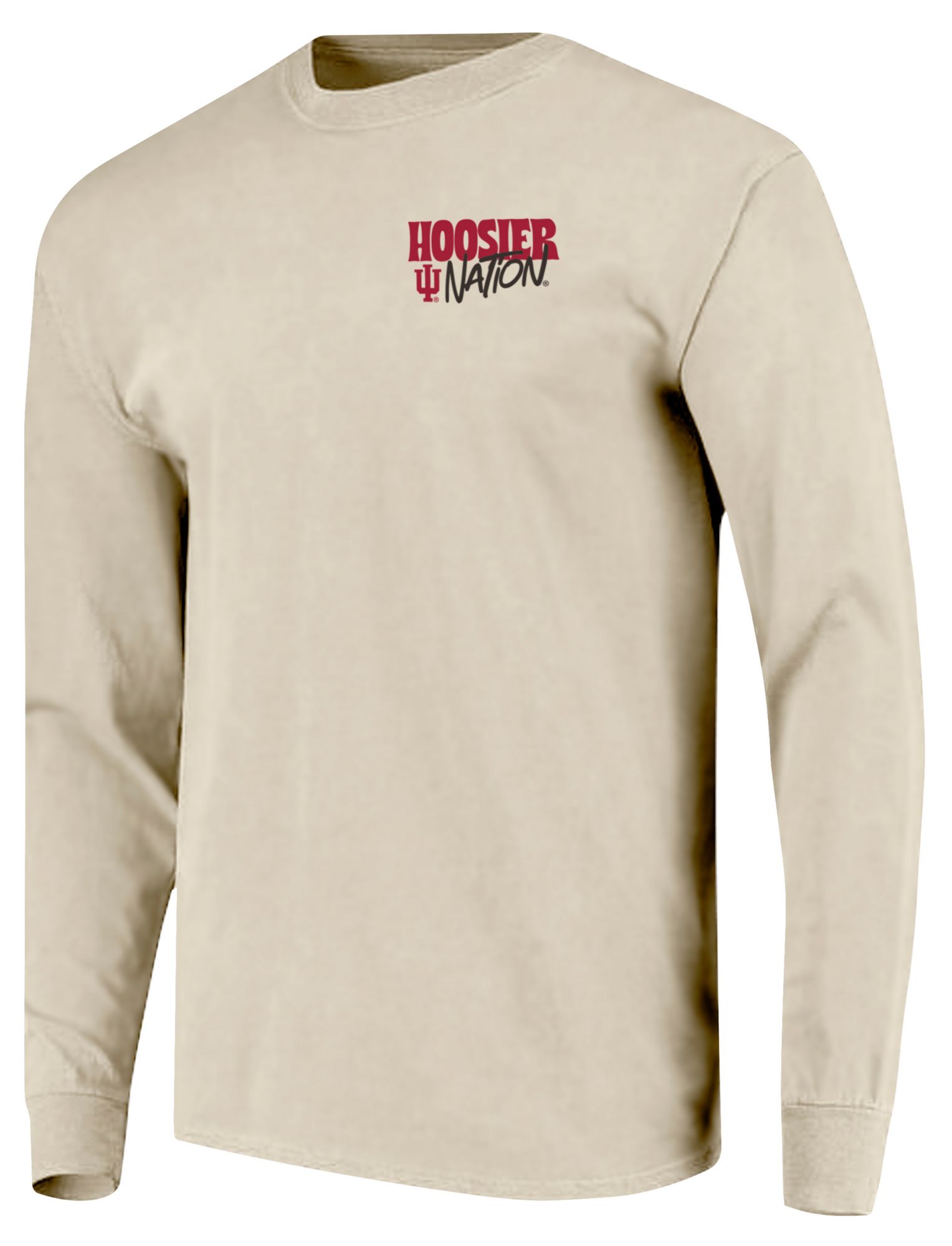 Image One Men's Indiana Hoosiers Ivory Stadium Ball Nation Long Sleeve T-Shirt product image