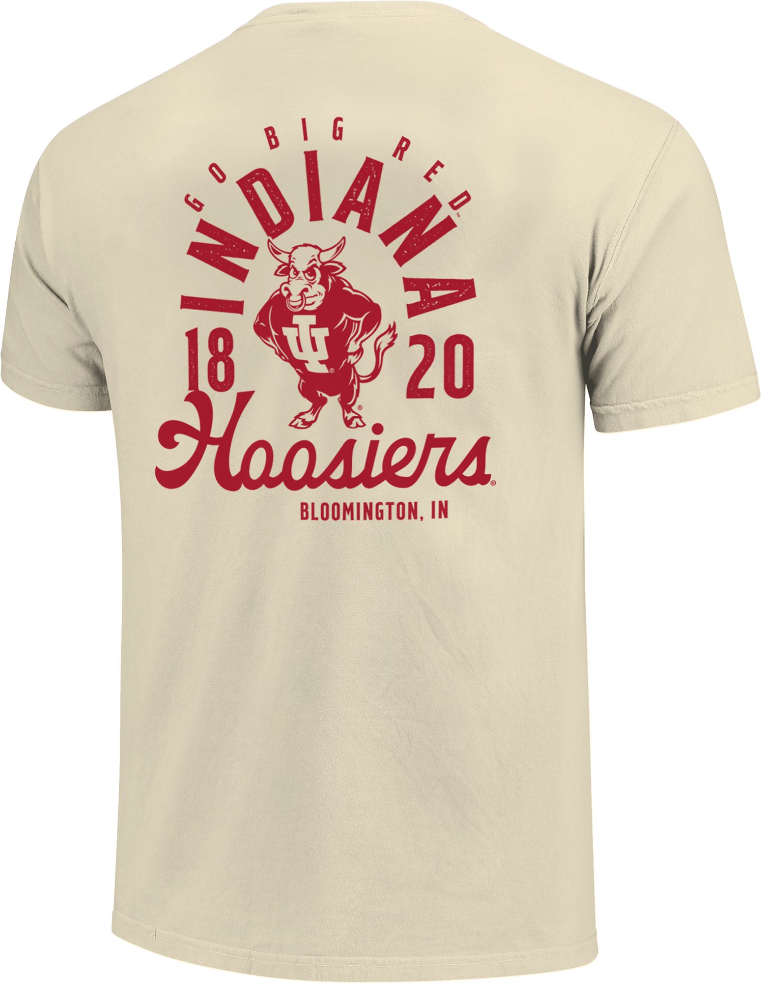 Image One Men's Indiana Hoosiers Ivory Vintage Mascot T-Shirt product image