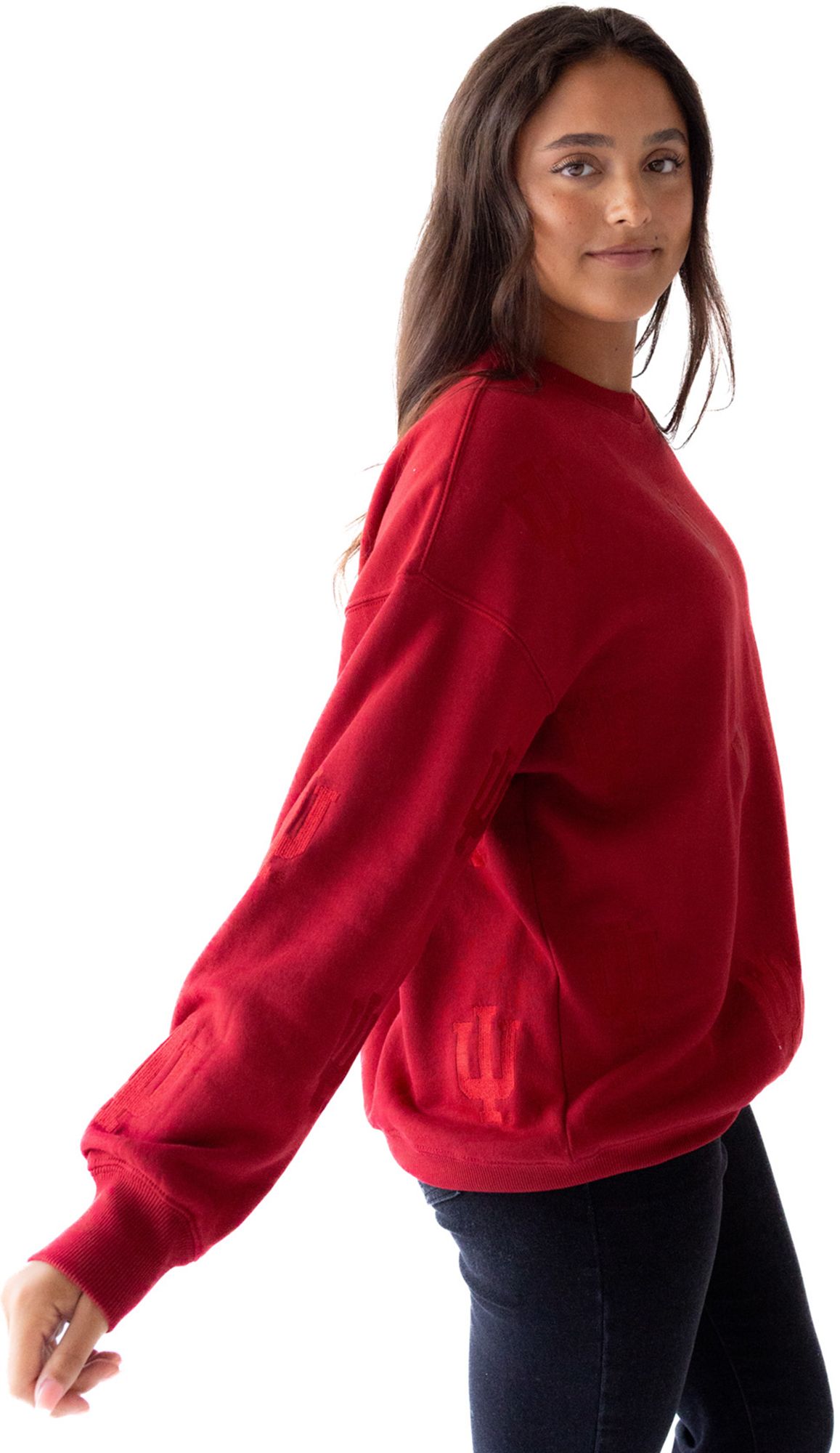 Gameday Social Women's Indiana Hoosiers Crimson Lantern Crewneck Sweatshirt product image