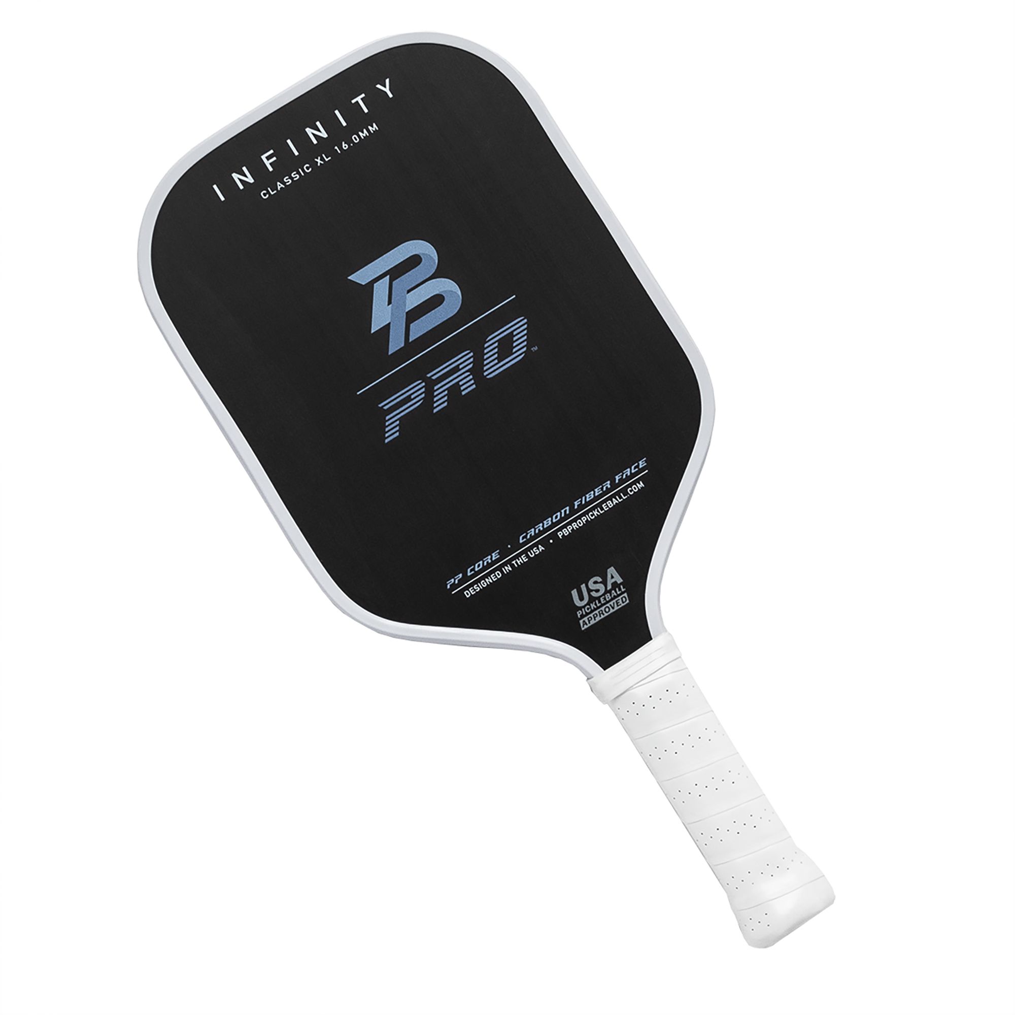 PB Pro Infinity Classic XL 16.0 mm Raw Carbon Fiber Pickleball Paddle product image