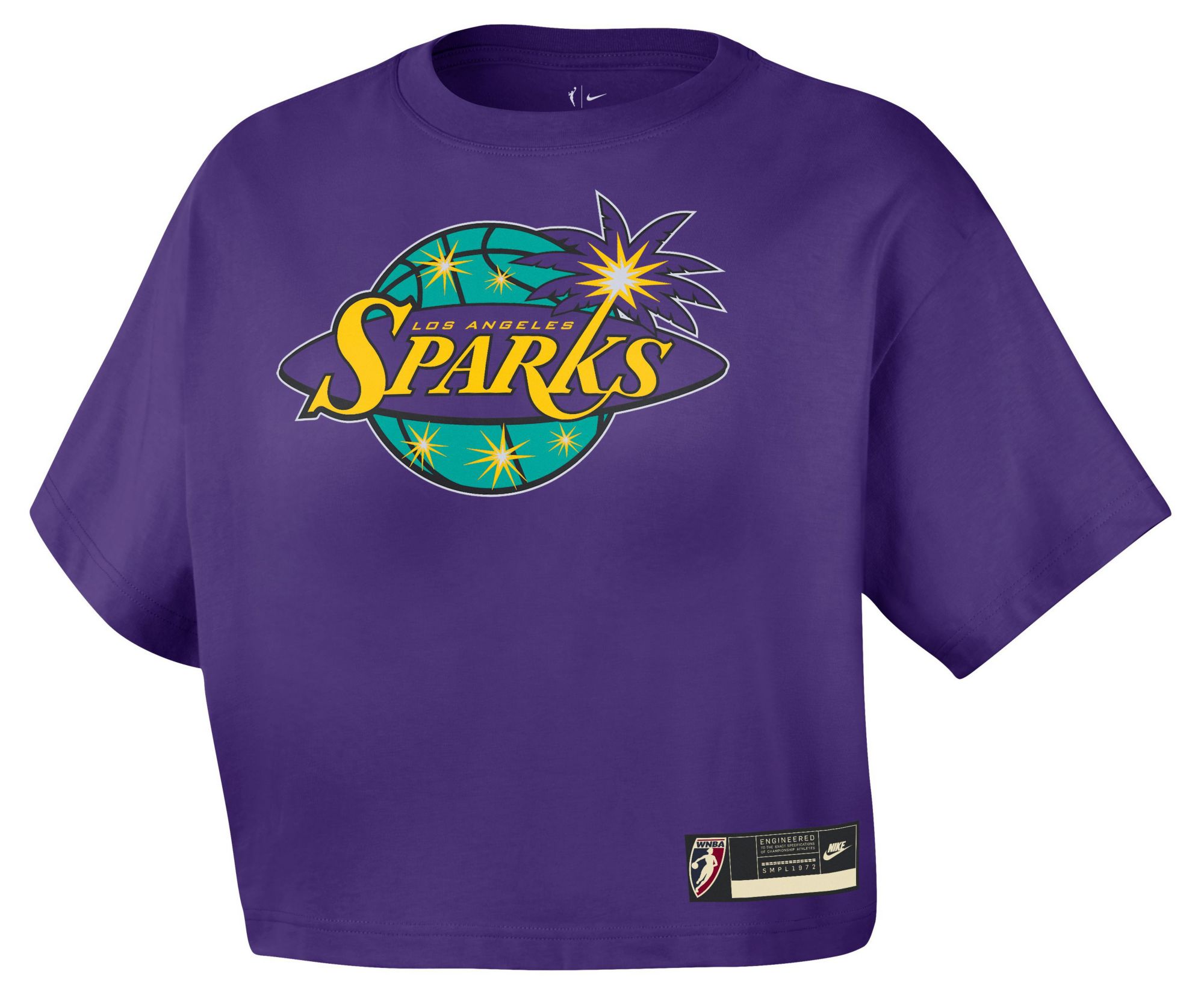 Nike Women's Los Angeles Sparks Purple 2026 Hardwood Classics Cropped T-Shirt product image